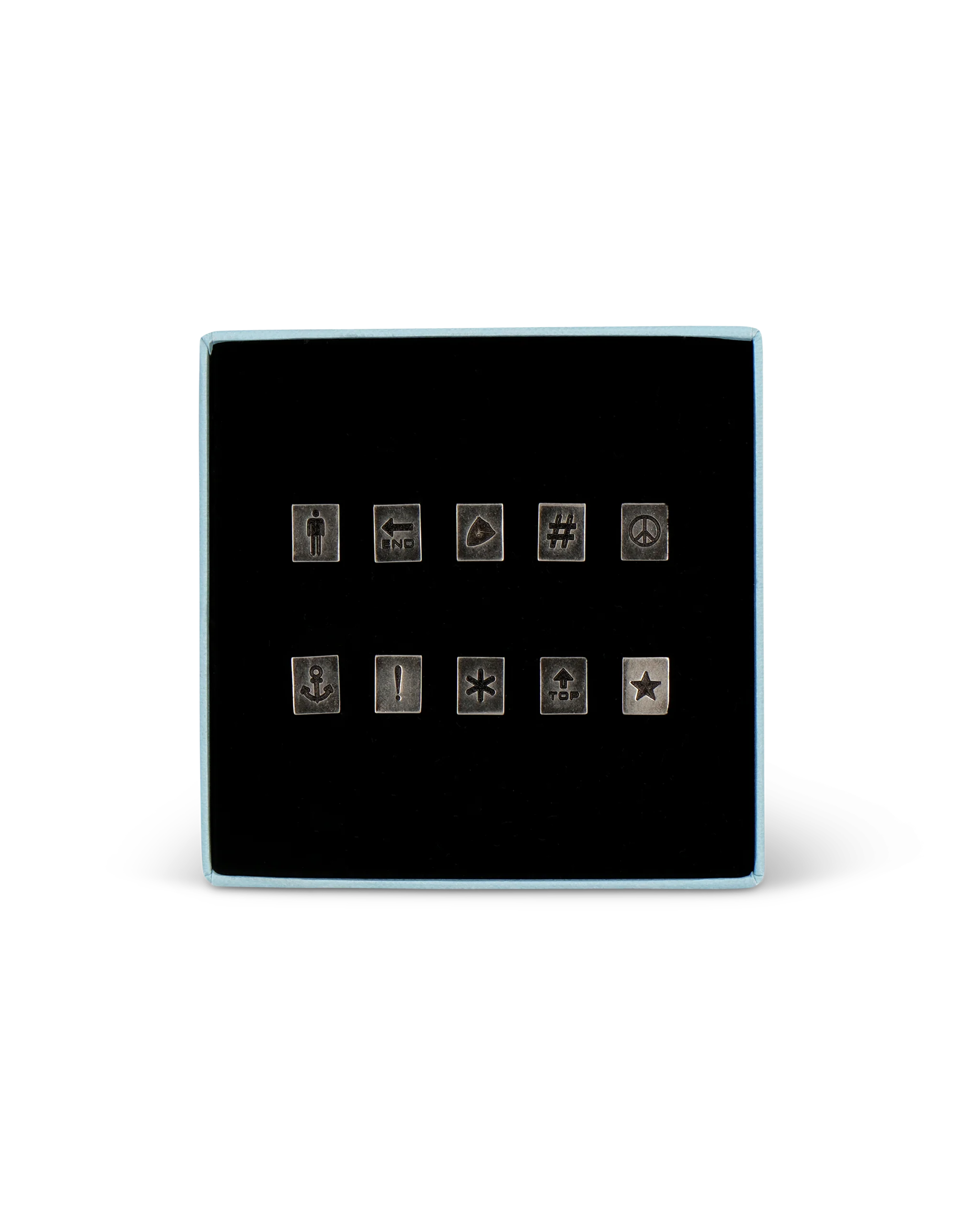 Cubes in Metal Aglets, Vintage Palladium - Image 3
