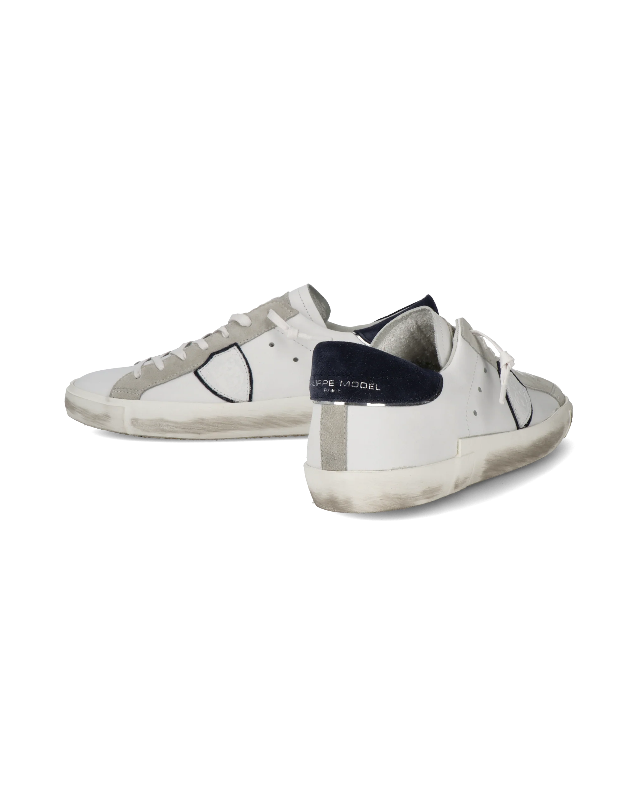 Men's Prsx Low-Top Sneakers in Suede, White and Blue - Image 6