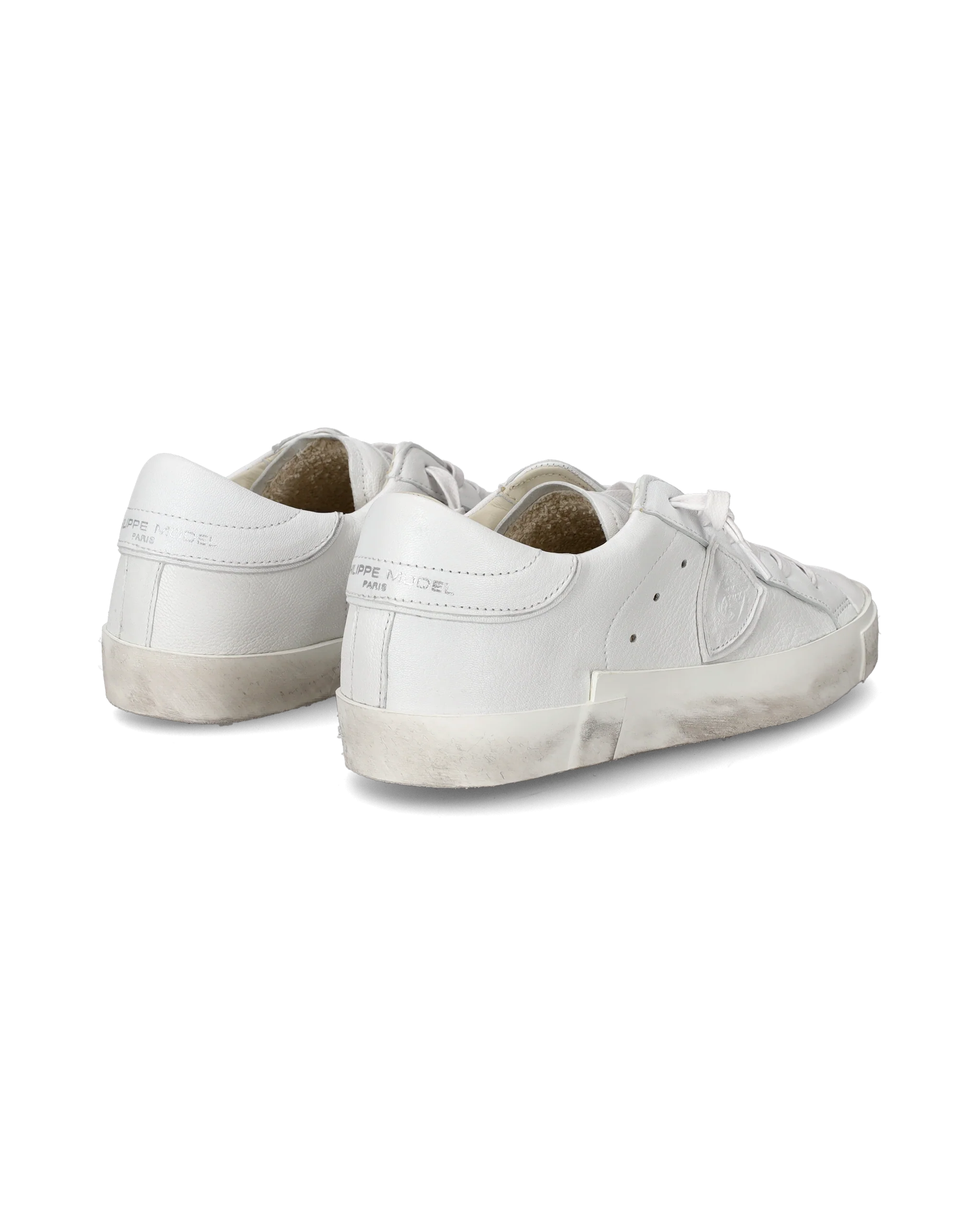 Women's Prsx Low-Top Sneakers in Leather, White - Image 3