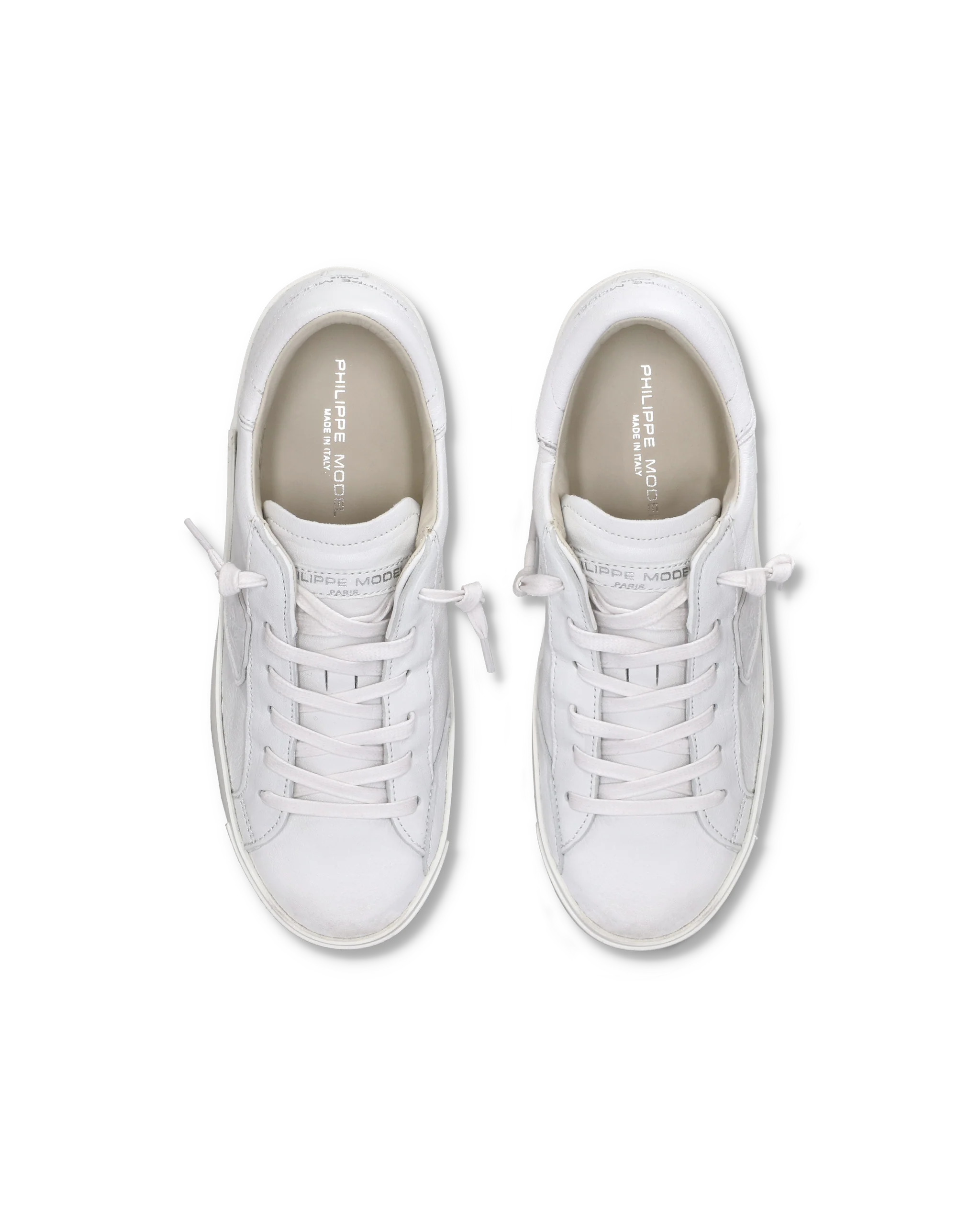 Women's Prsx Low-Top Sneakers in Leather, White - Image 4