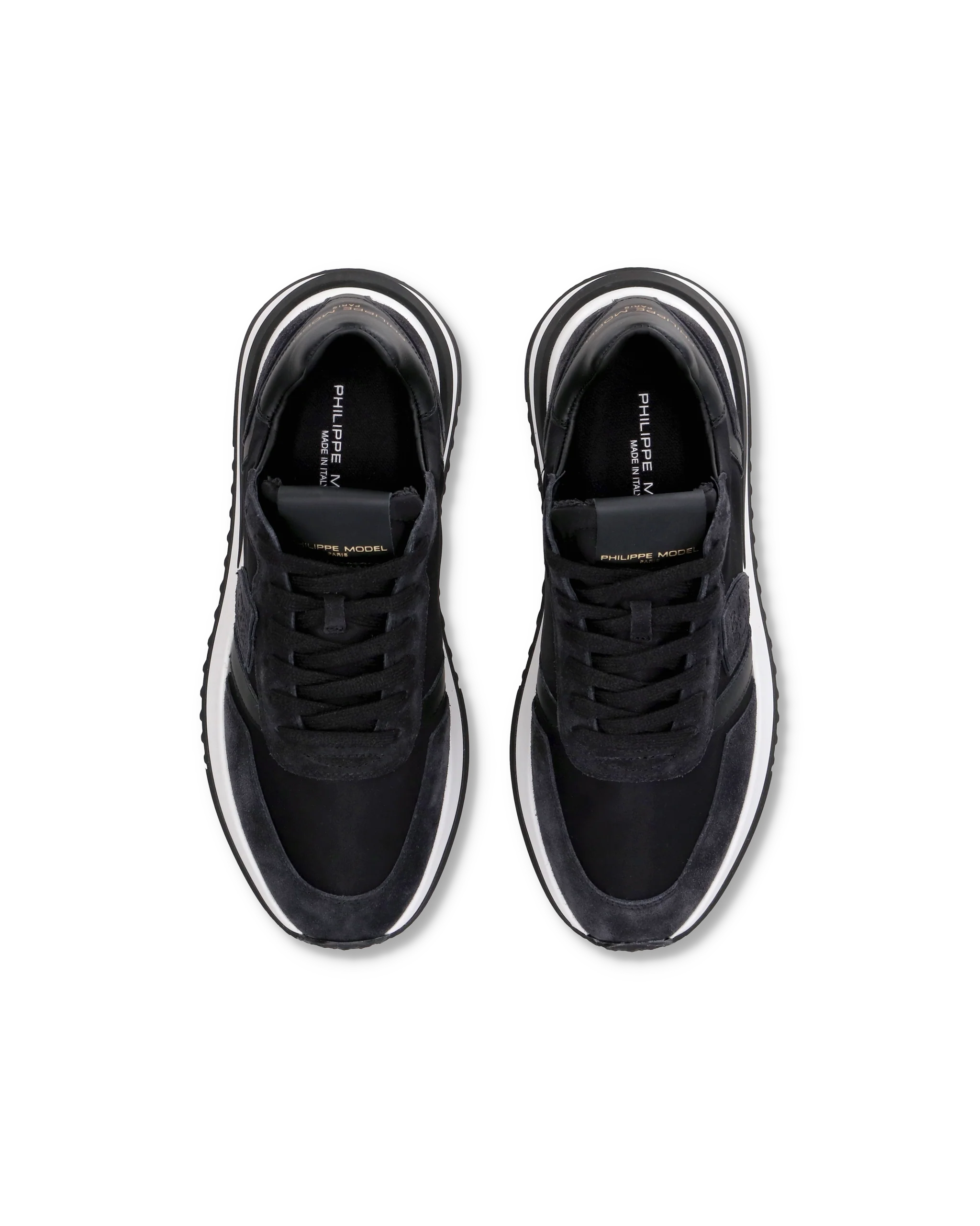 Women's Tropez 2.1 Low-Top Sneakers in Nylon And Leather, Black - Image 4