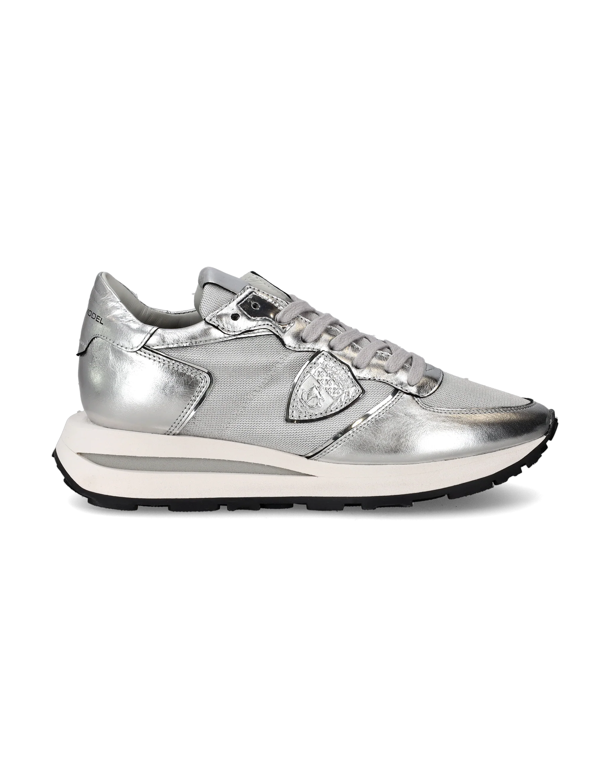 Women's Tropez Haute Low-Top Sneakers in Leather, Silver