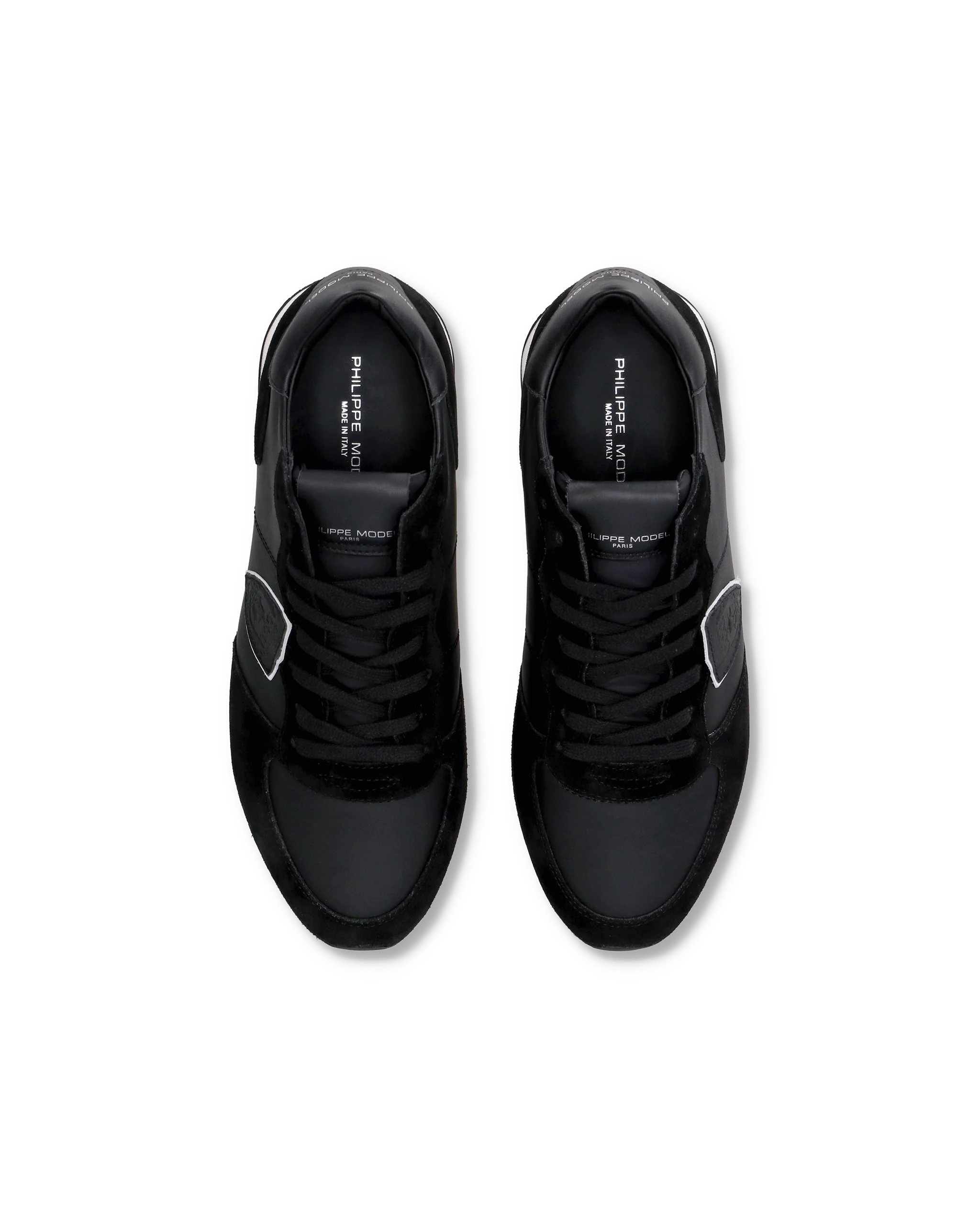Men's Casual Trpx Low-Top Sneakers in Leather, Black - Image 4