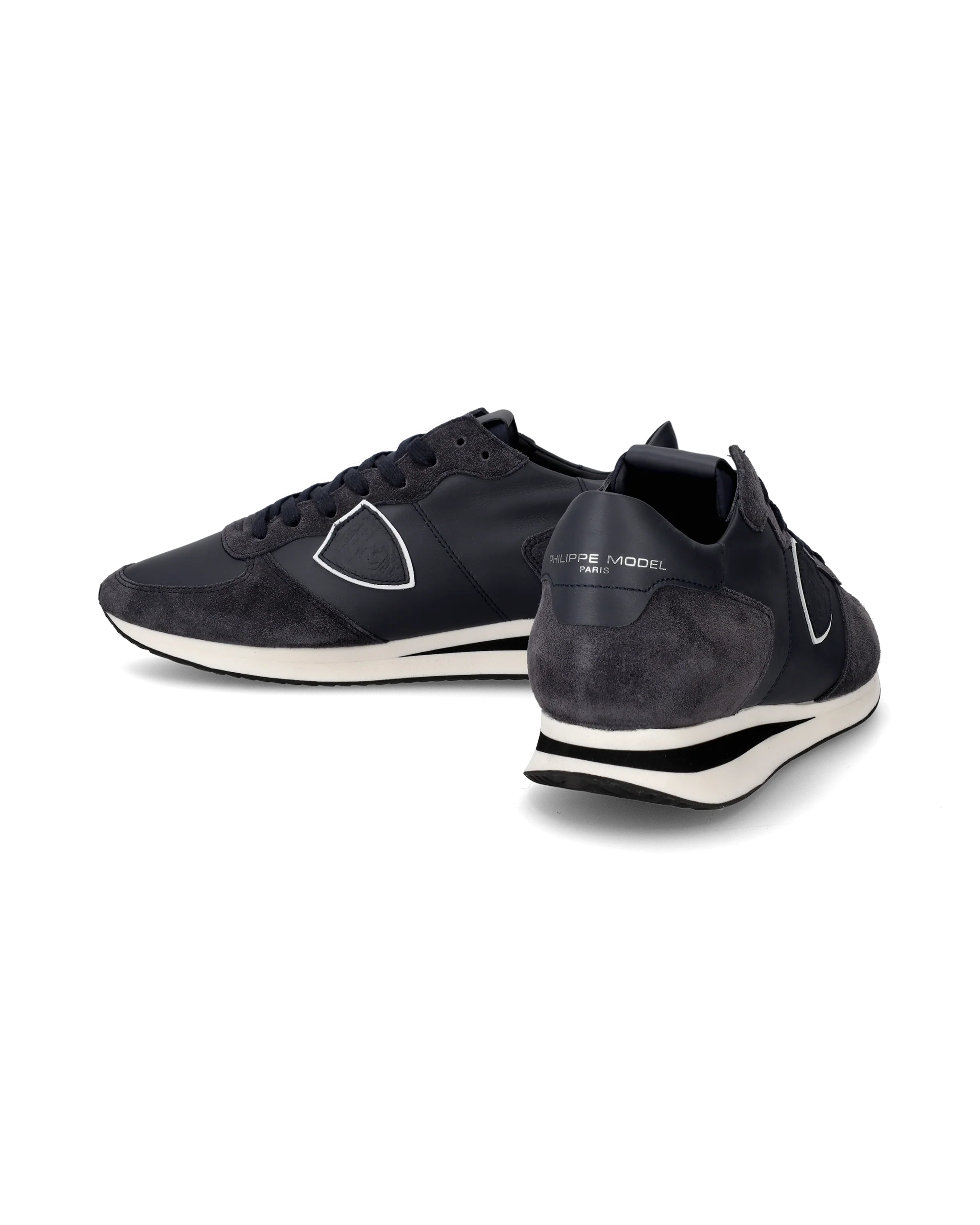 Men's Trpx Low Top Sneakers in Leather, Blue - Image 6