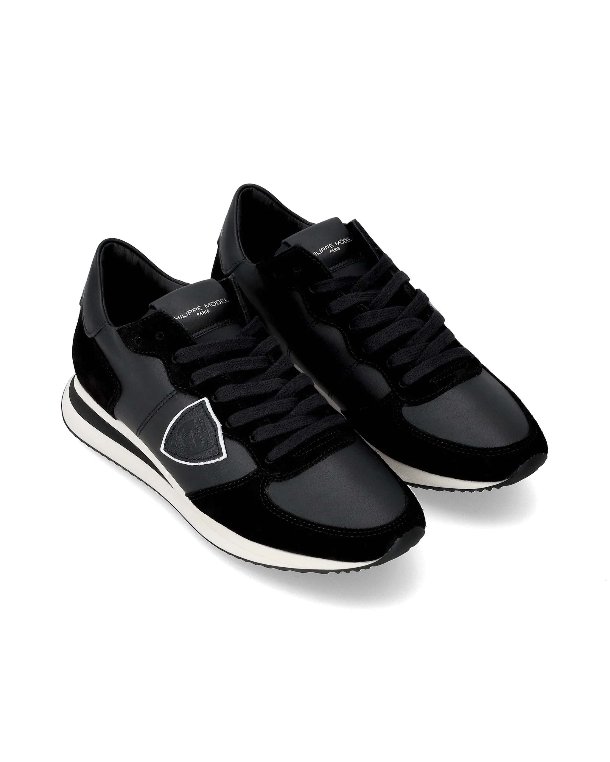 Women's Trpx Low-Top Sneakers in Leather, Black - Image 3