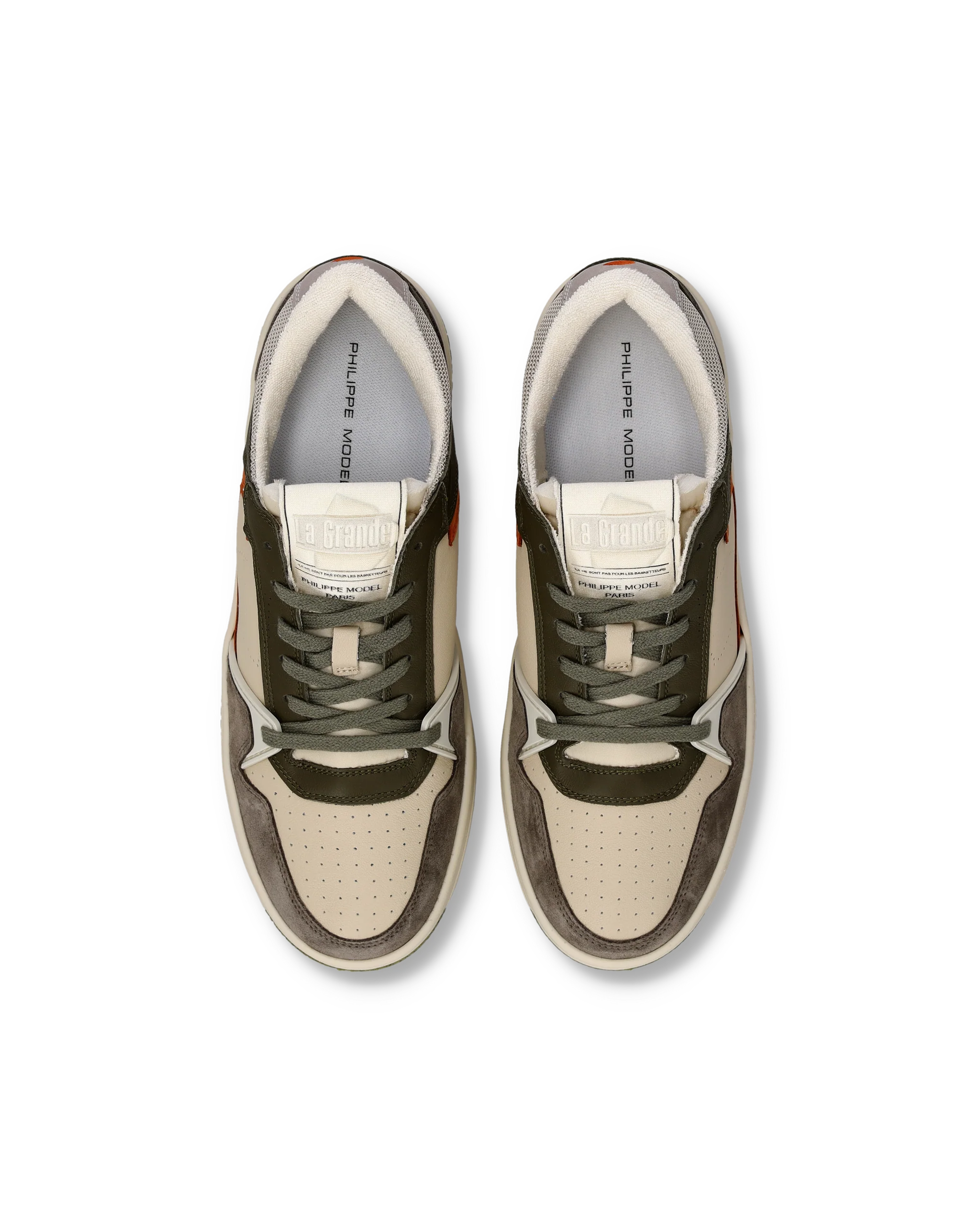 Sneakers La Grande Tennis Men, Military Green Beige - Image 4