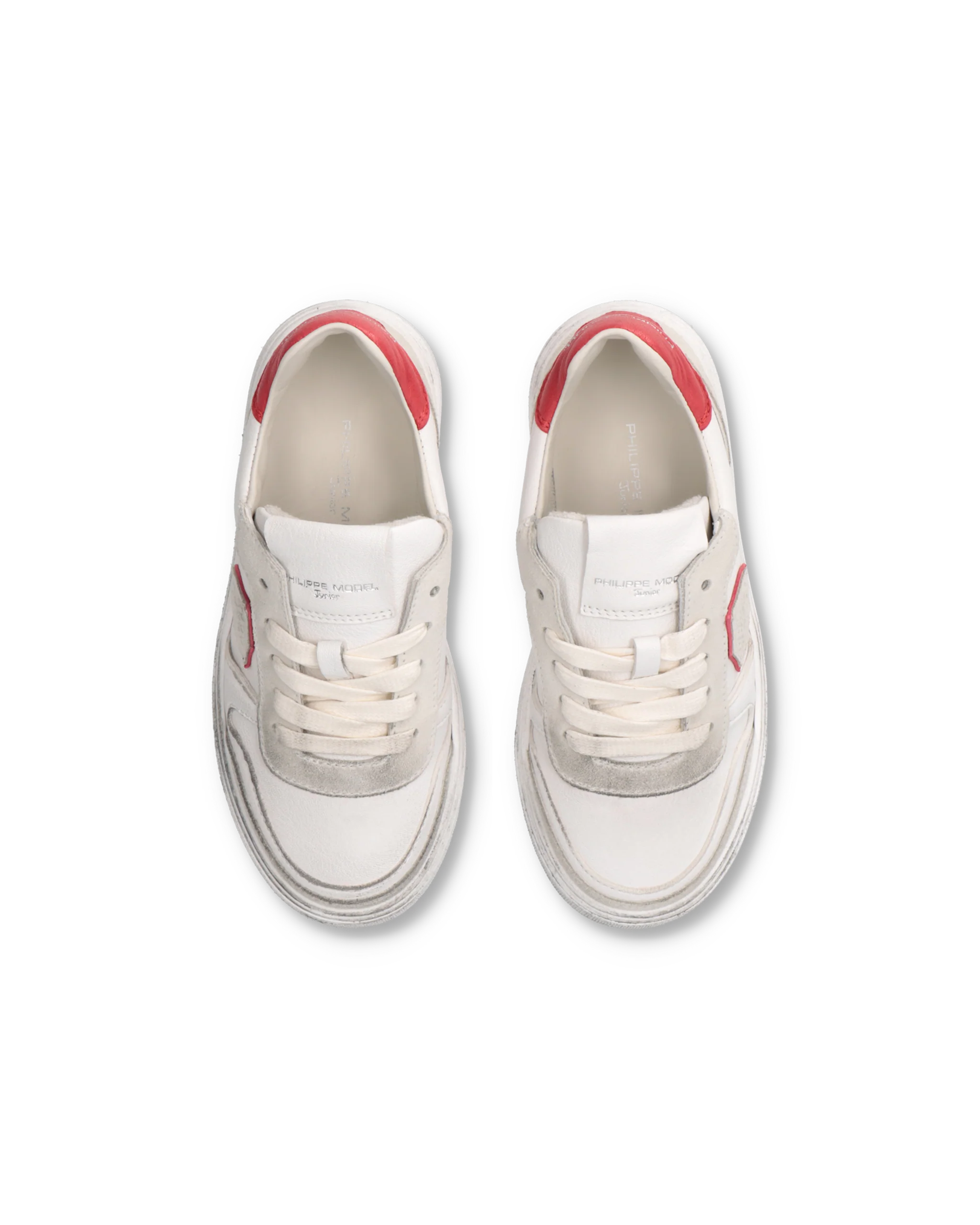 Sneakers Nice Tennis Kids, White Red - Image 4