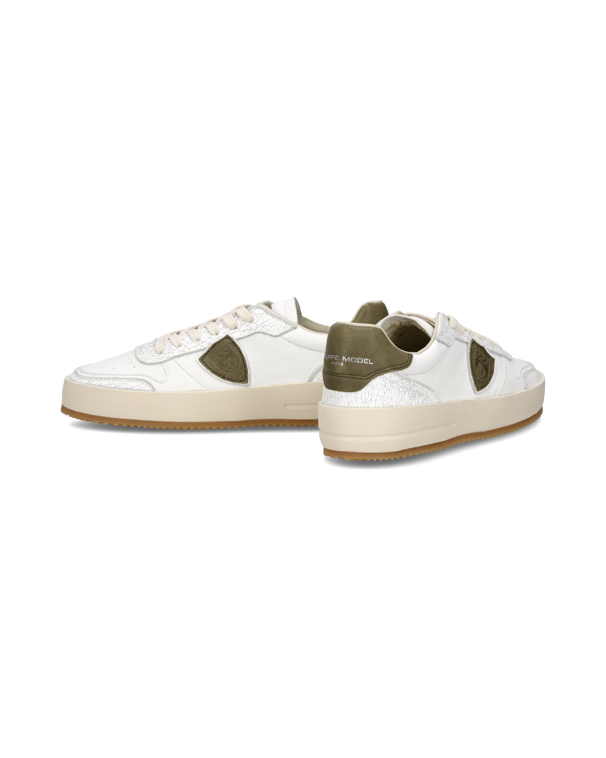 Sneakers Nice Tennis Men, White Military Green - Image 6