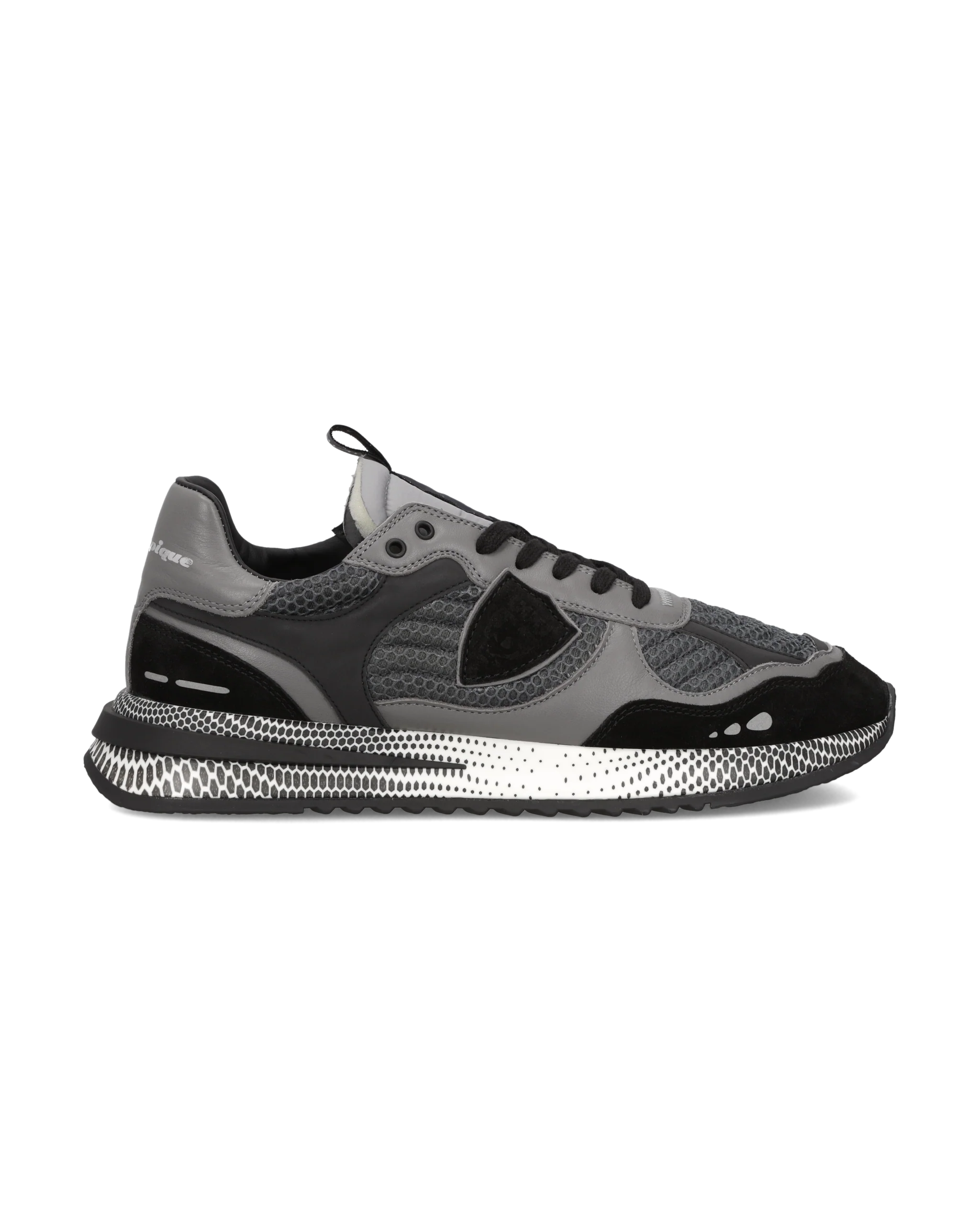 Sneakers Olympique Running Men, Black Grey