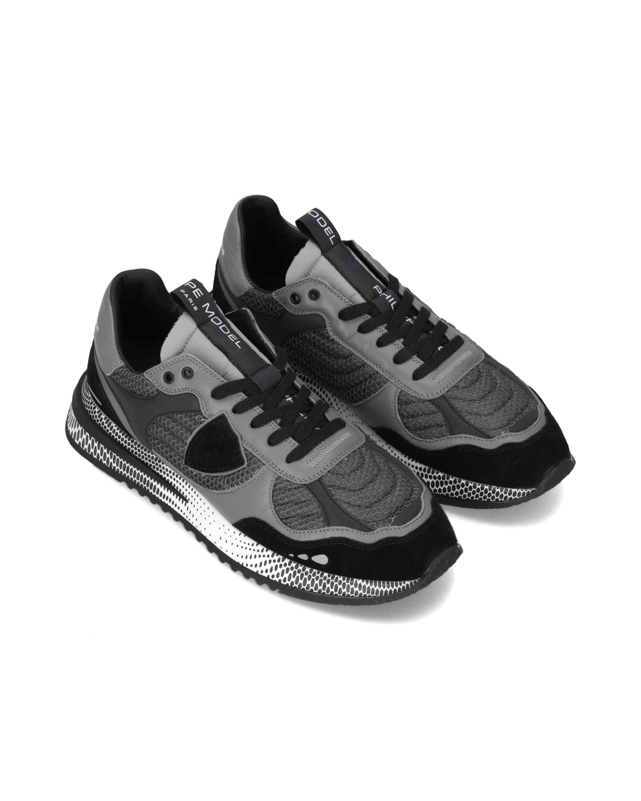 Sneakers Olympique Running Men, Black Grey - Image 2