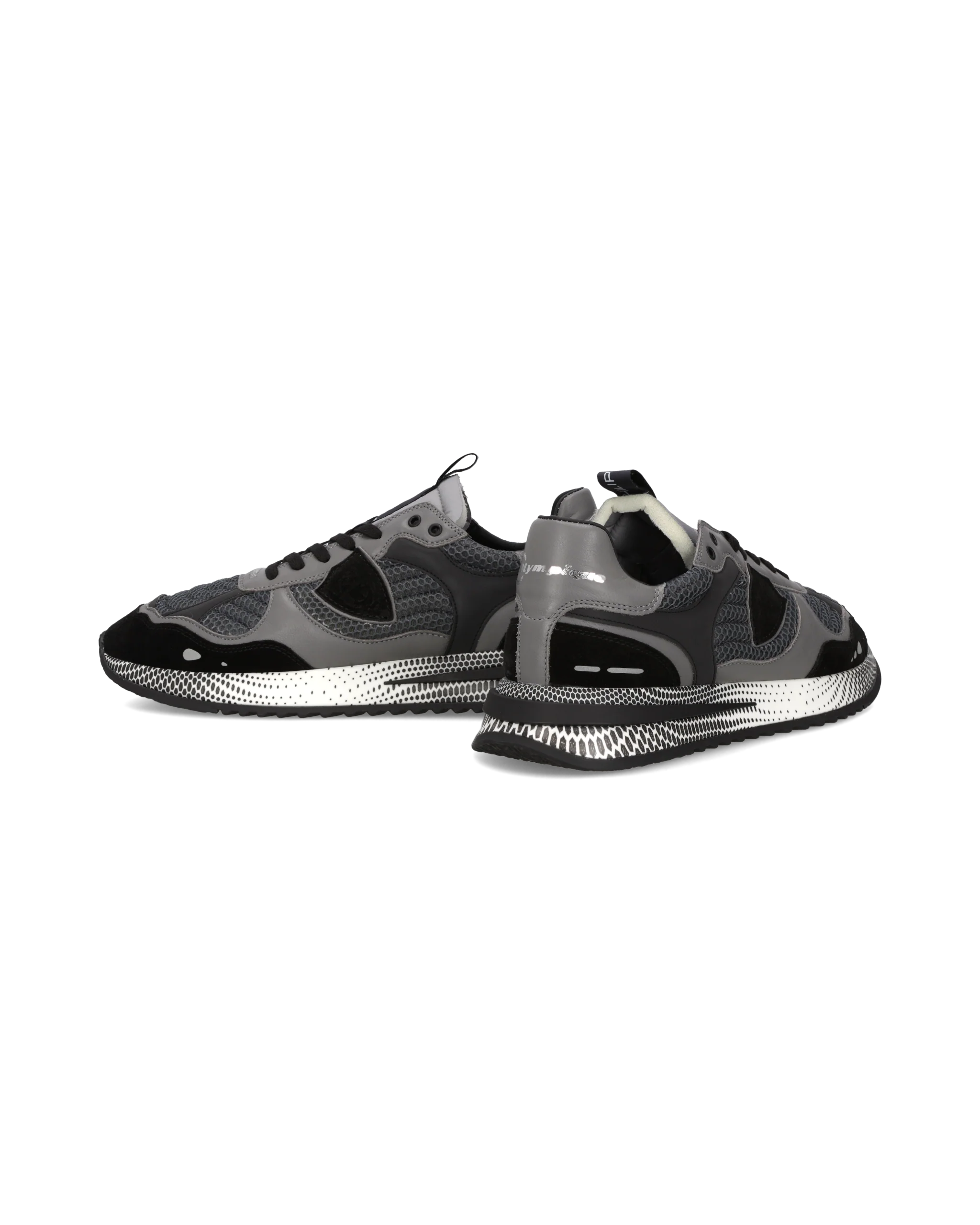 Sneakers Olympique Running Men, Black Grey - Image 6