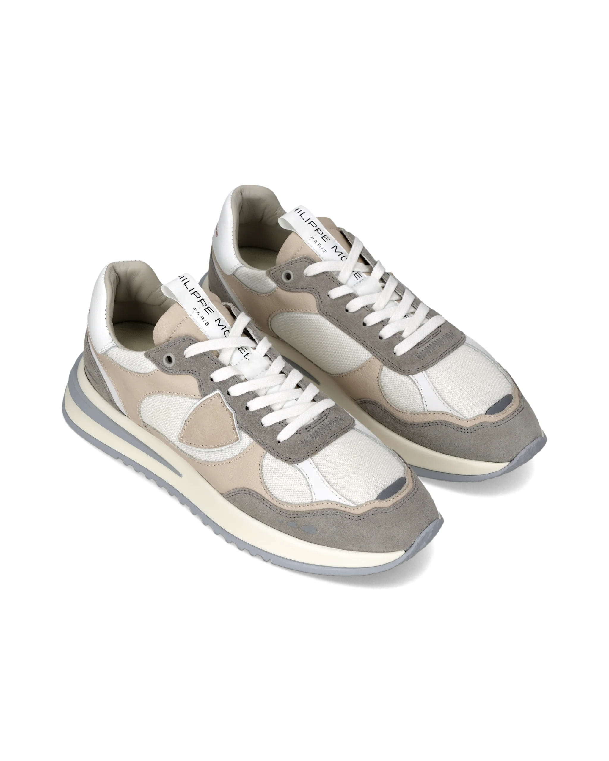 Sneaker Olympique Men, White Grey Beige - Image 2