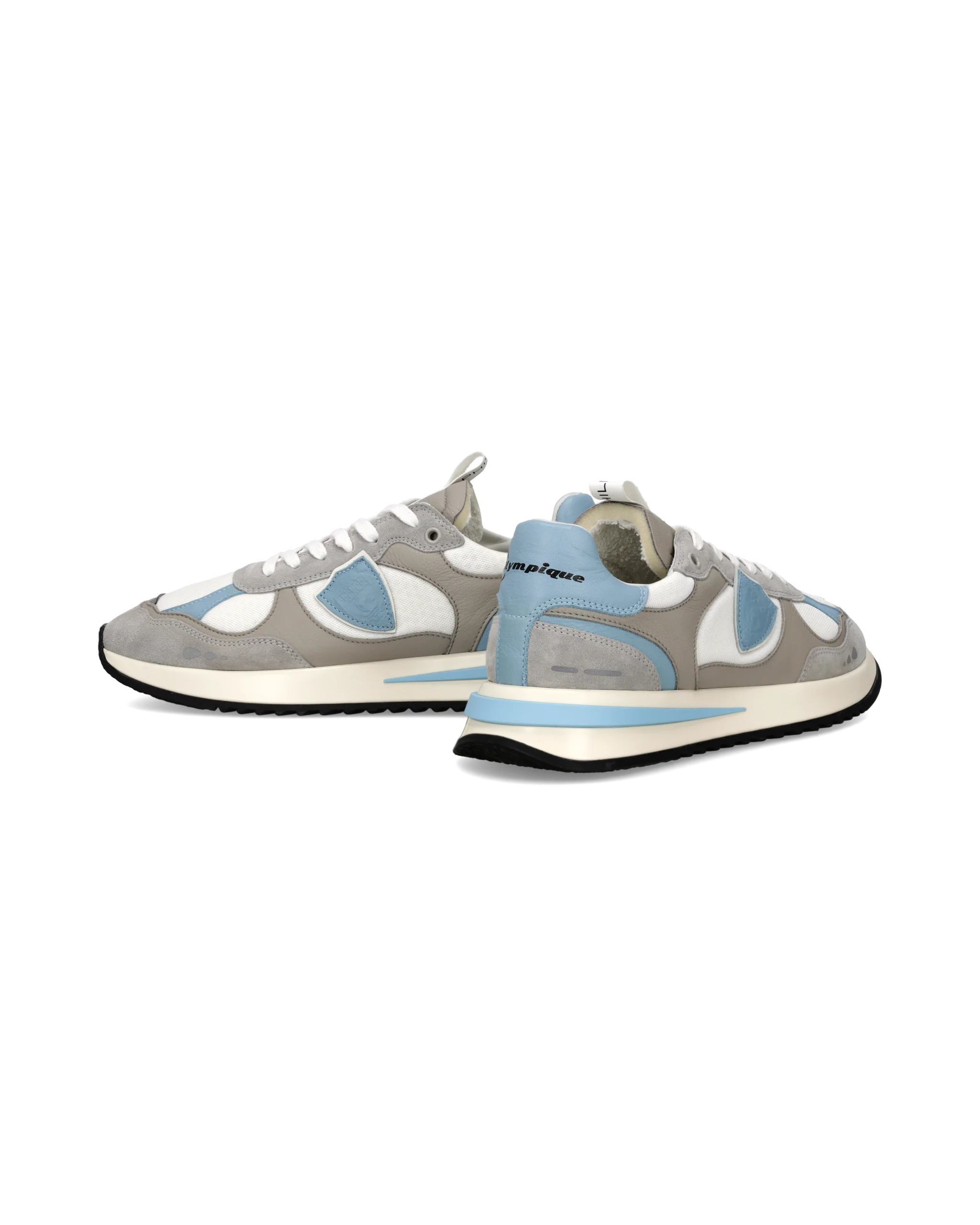Sneaker Olympique Men, White Light Blue Grey - Image 6