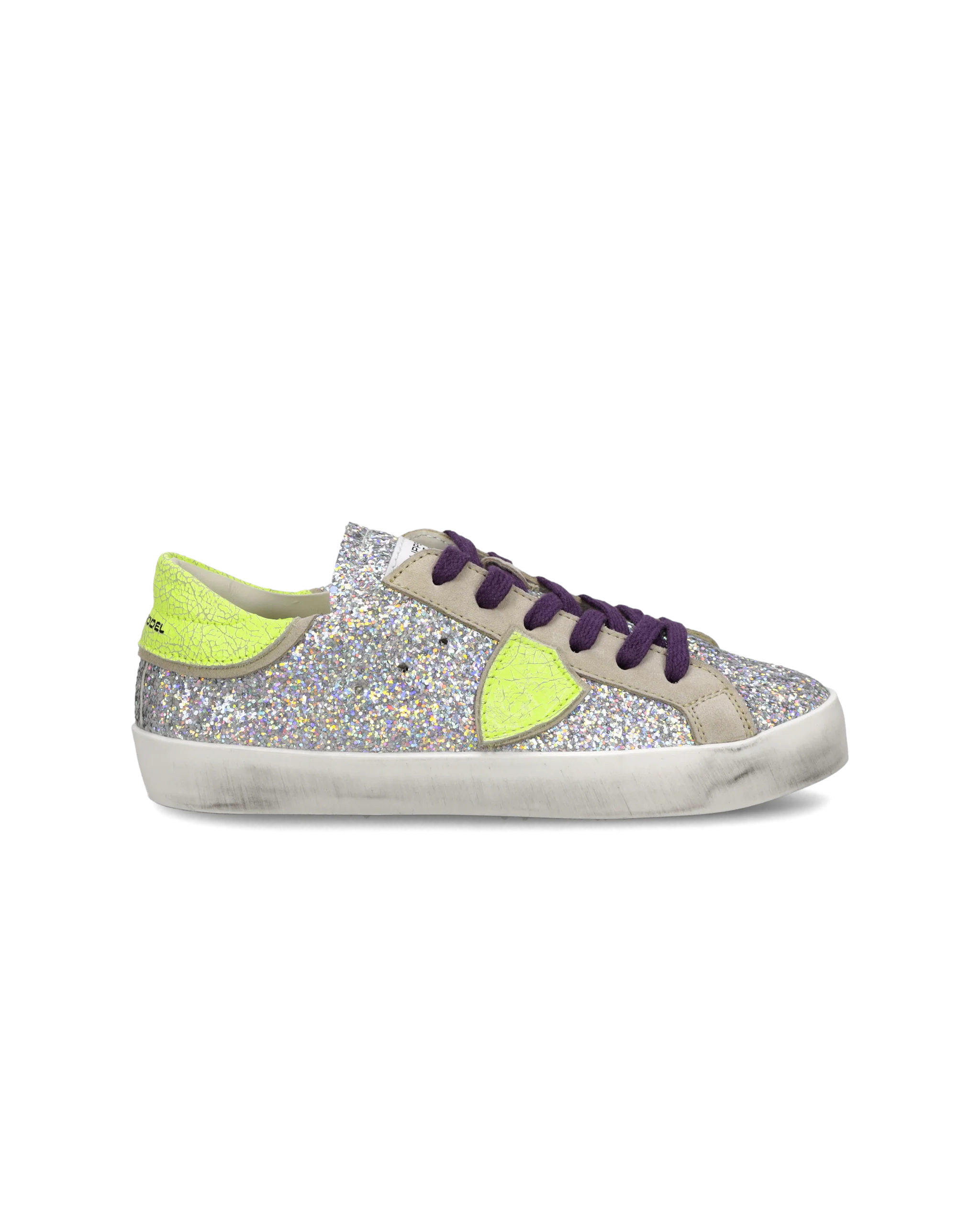 Sneakers Prsx Kids, Silver Neon