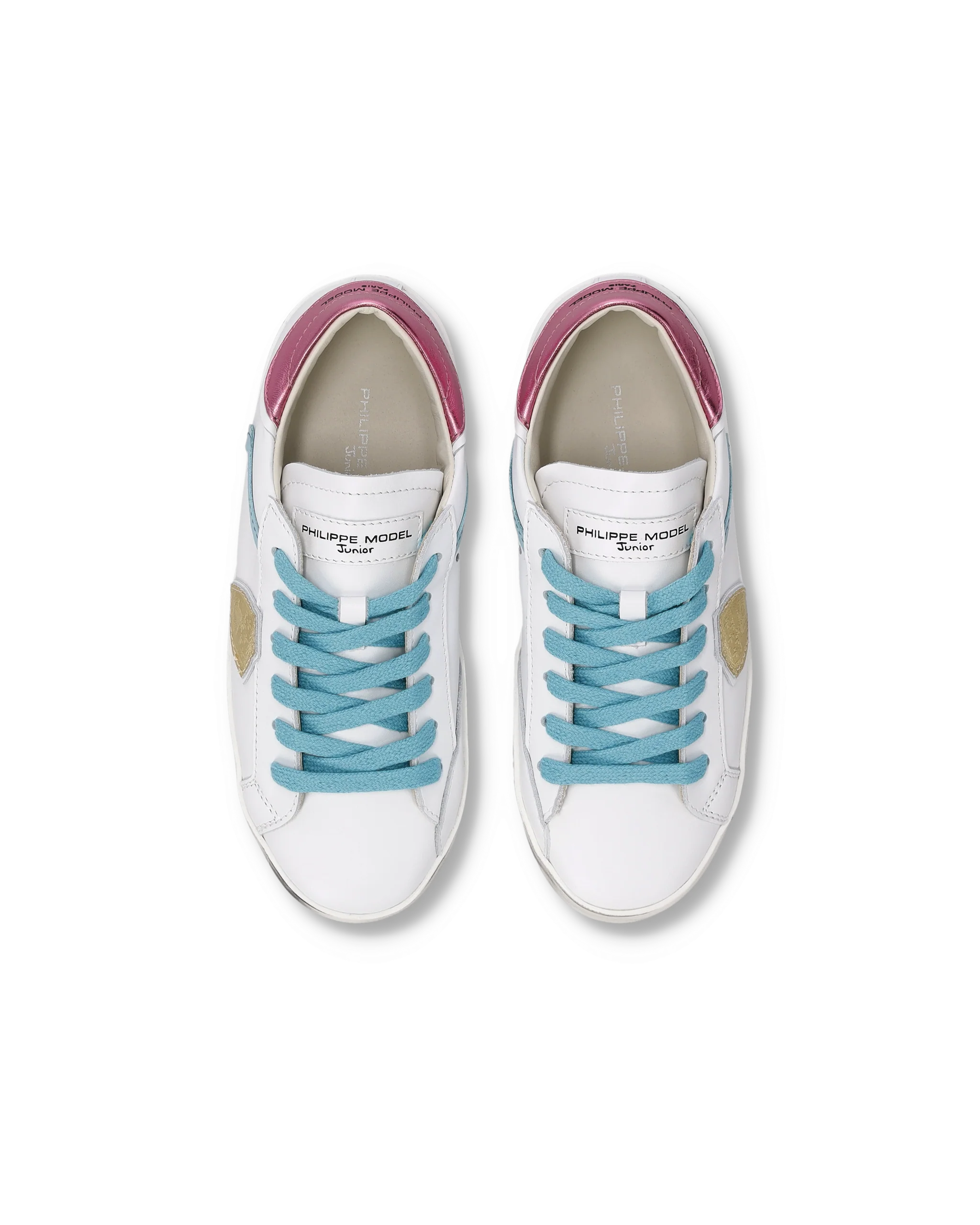 Sneaker Prsx Kids, White Pink Light Blue - Image 4