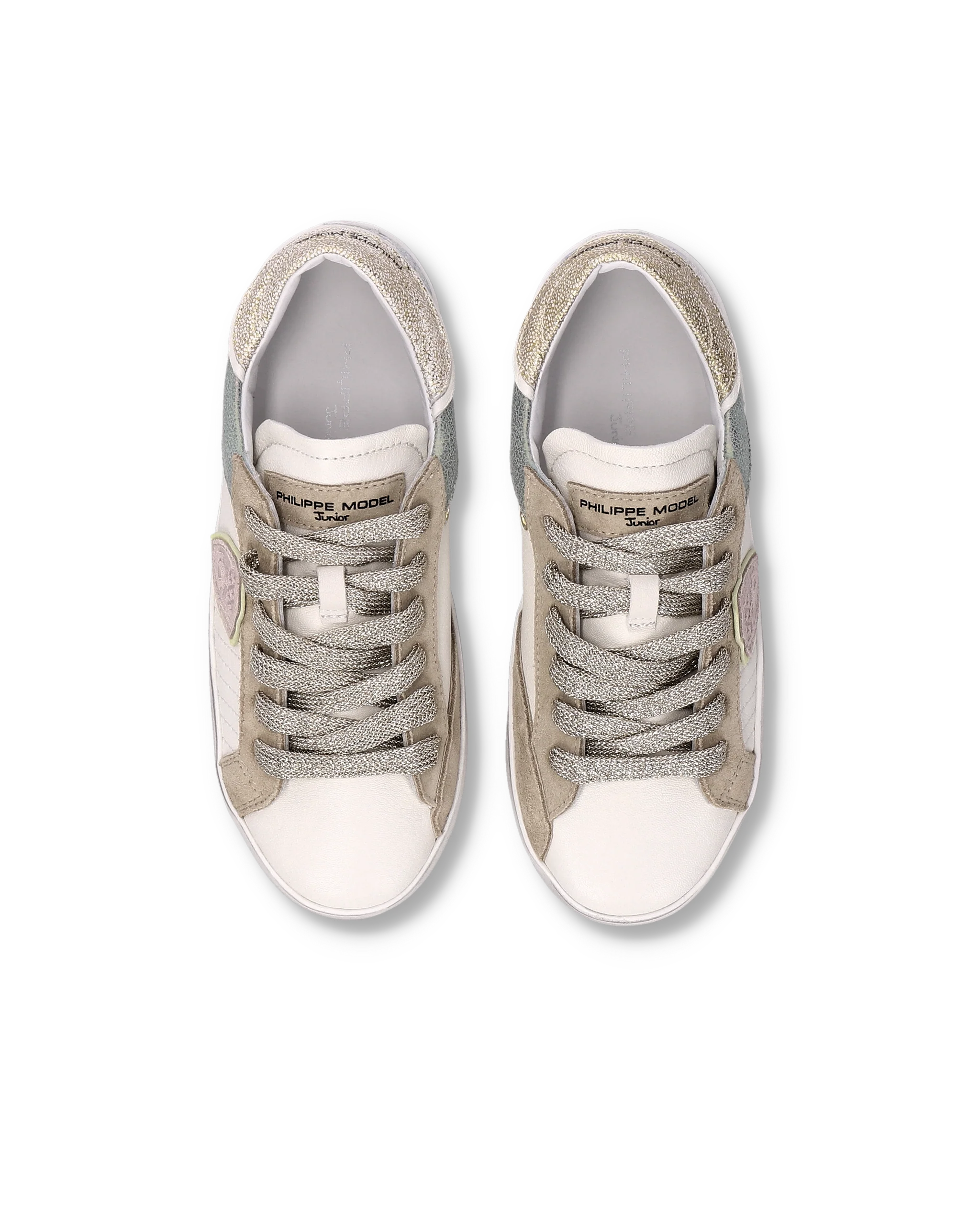 Sneakers Prsx Kids, White Gold - Image 4