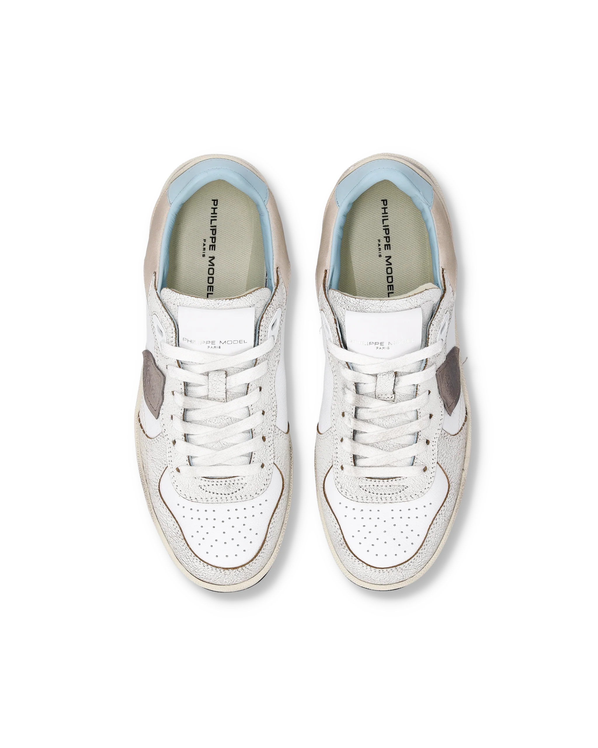 Sneakers Pgal Men, White Sky Blue - Image 4