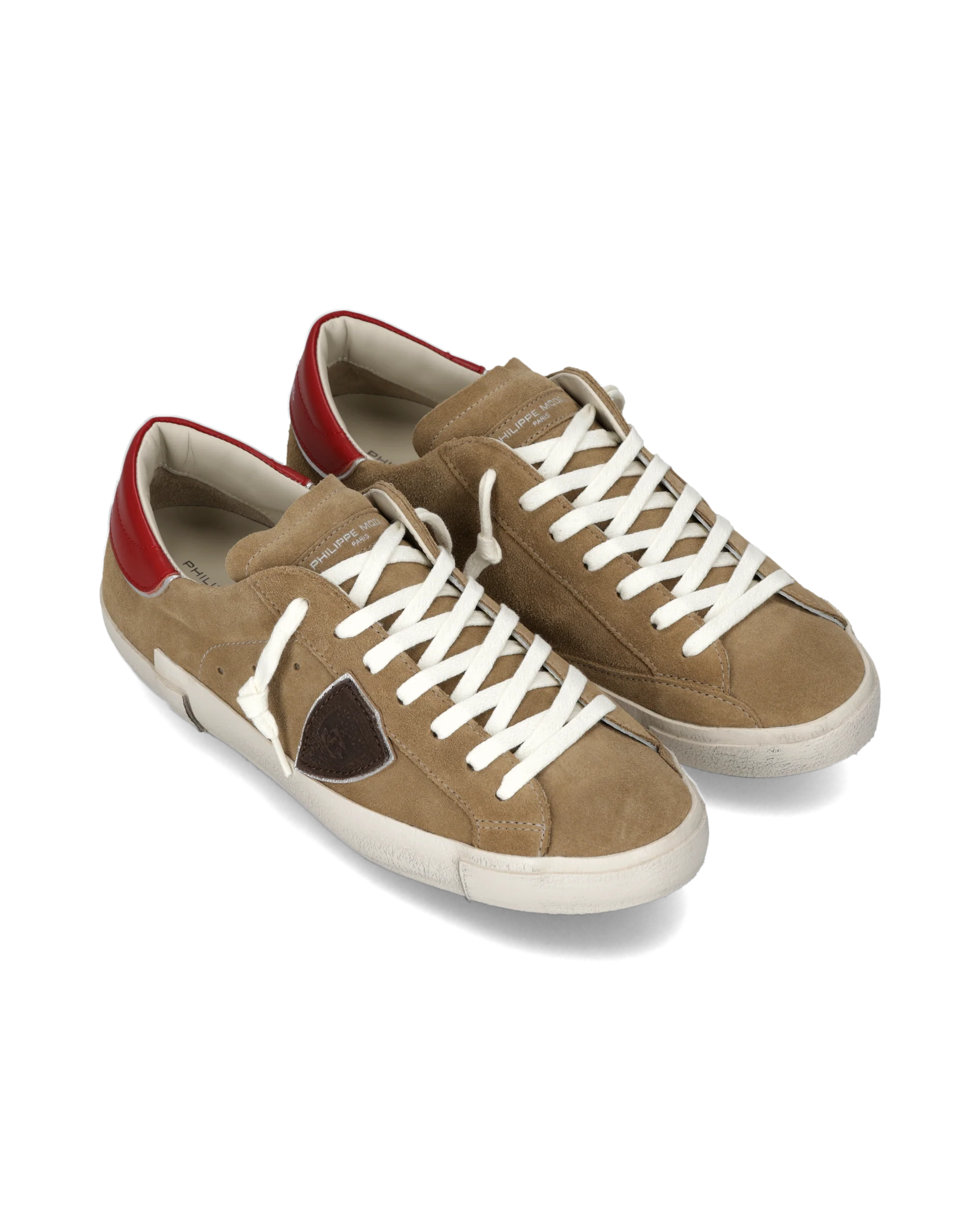 Sneakers Prsx Men, Beige Red - Image 2