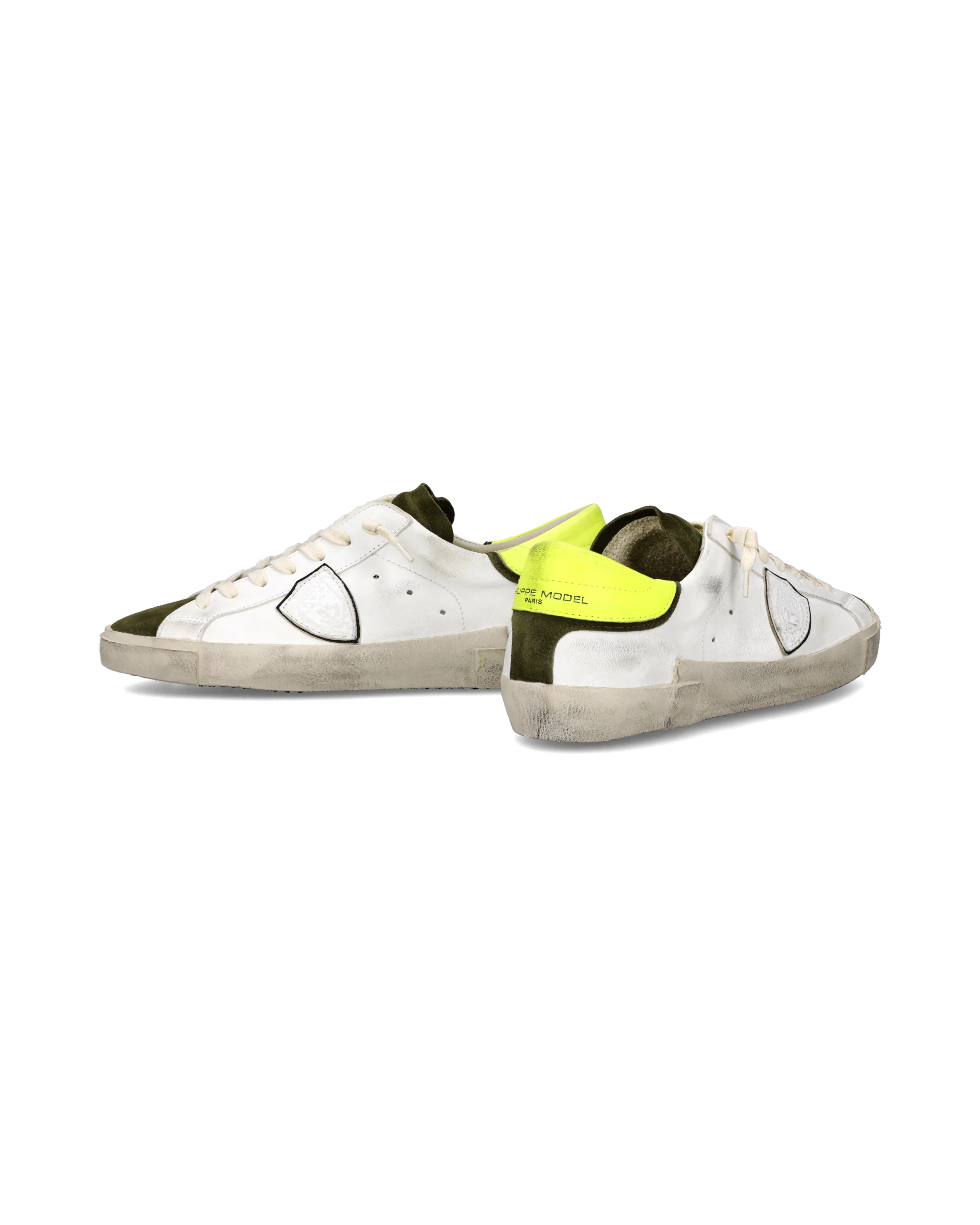 Sneakers Prsx Tennis Men, White Green Neon Yellow - Image 6
