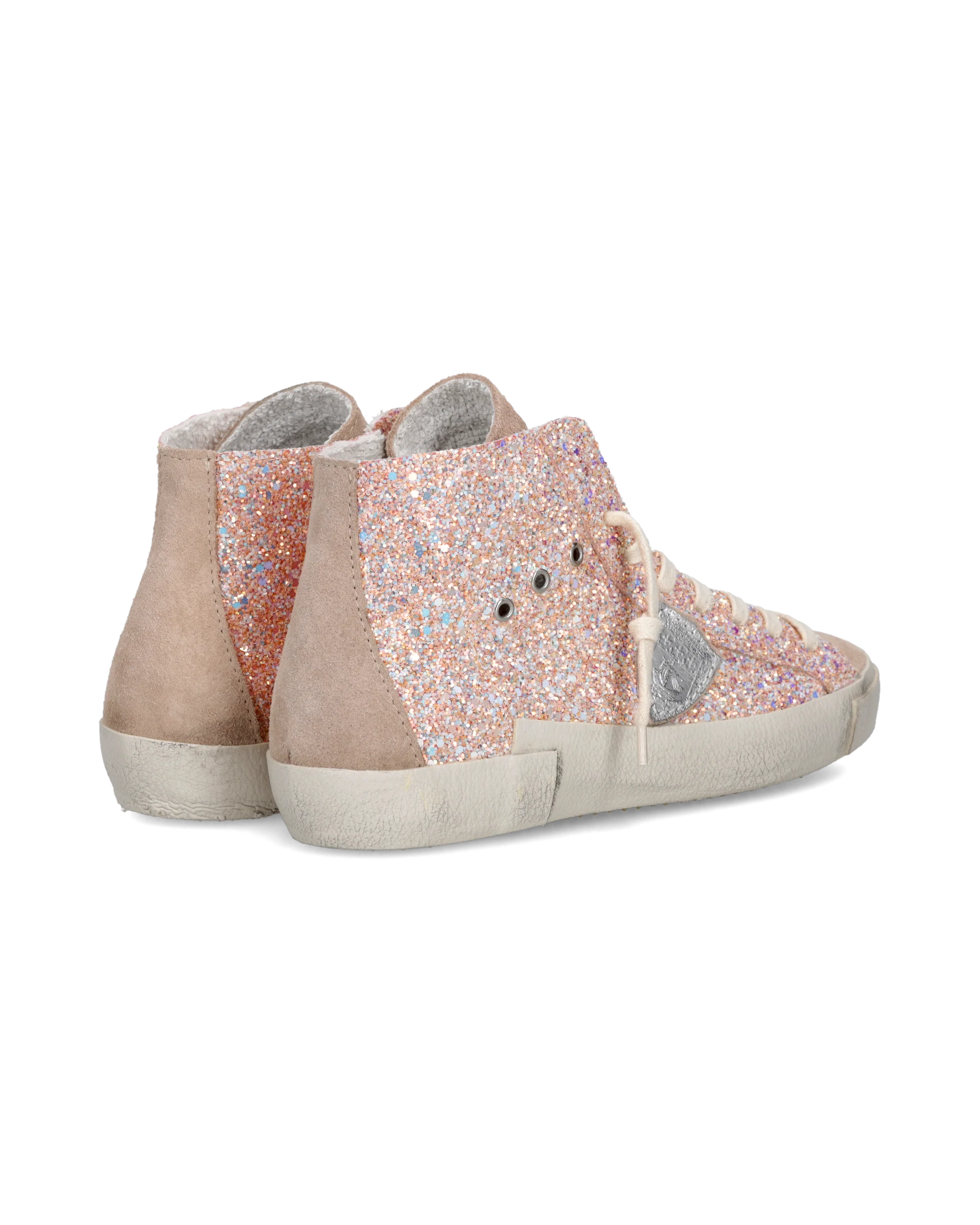 Sneakers Prsx Women with glitter upper, Light Pink - Image 3
