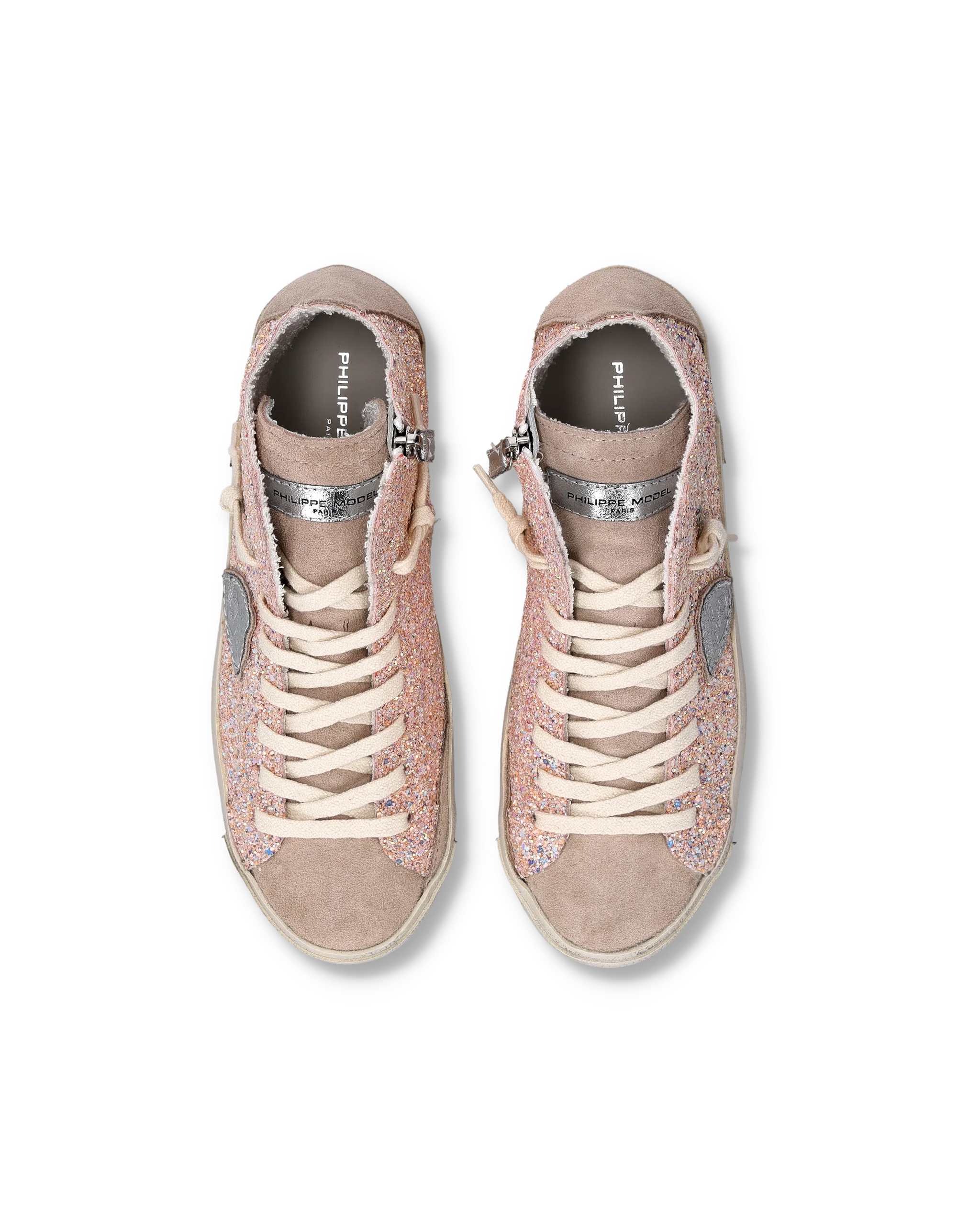 Sneakers Prsx Women with glitter upper, Light Pink - Image 4