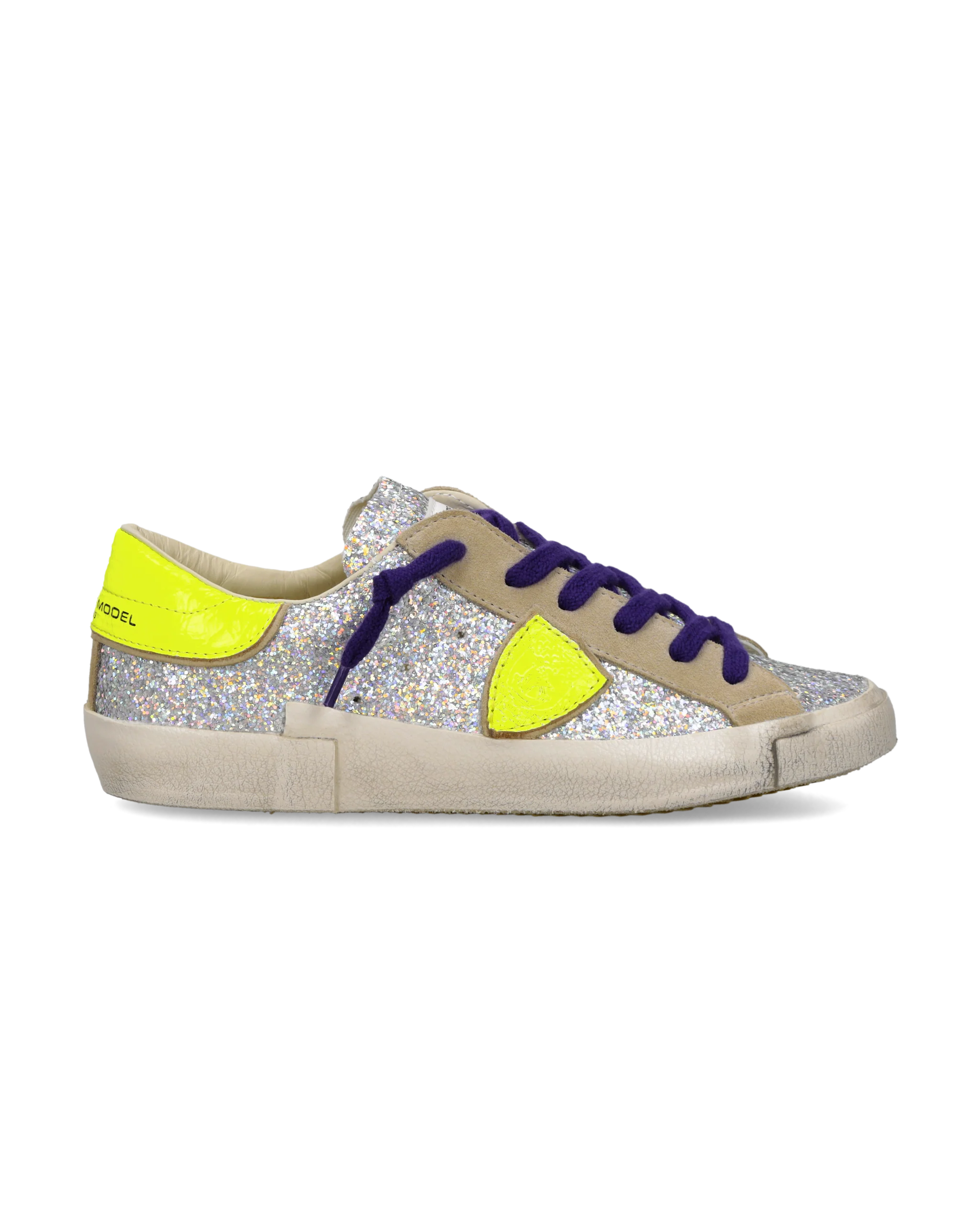Sneakers Prsx Women, Silver Neon Yellow