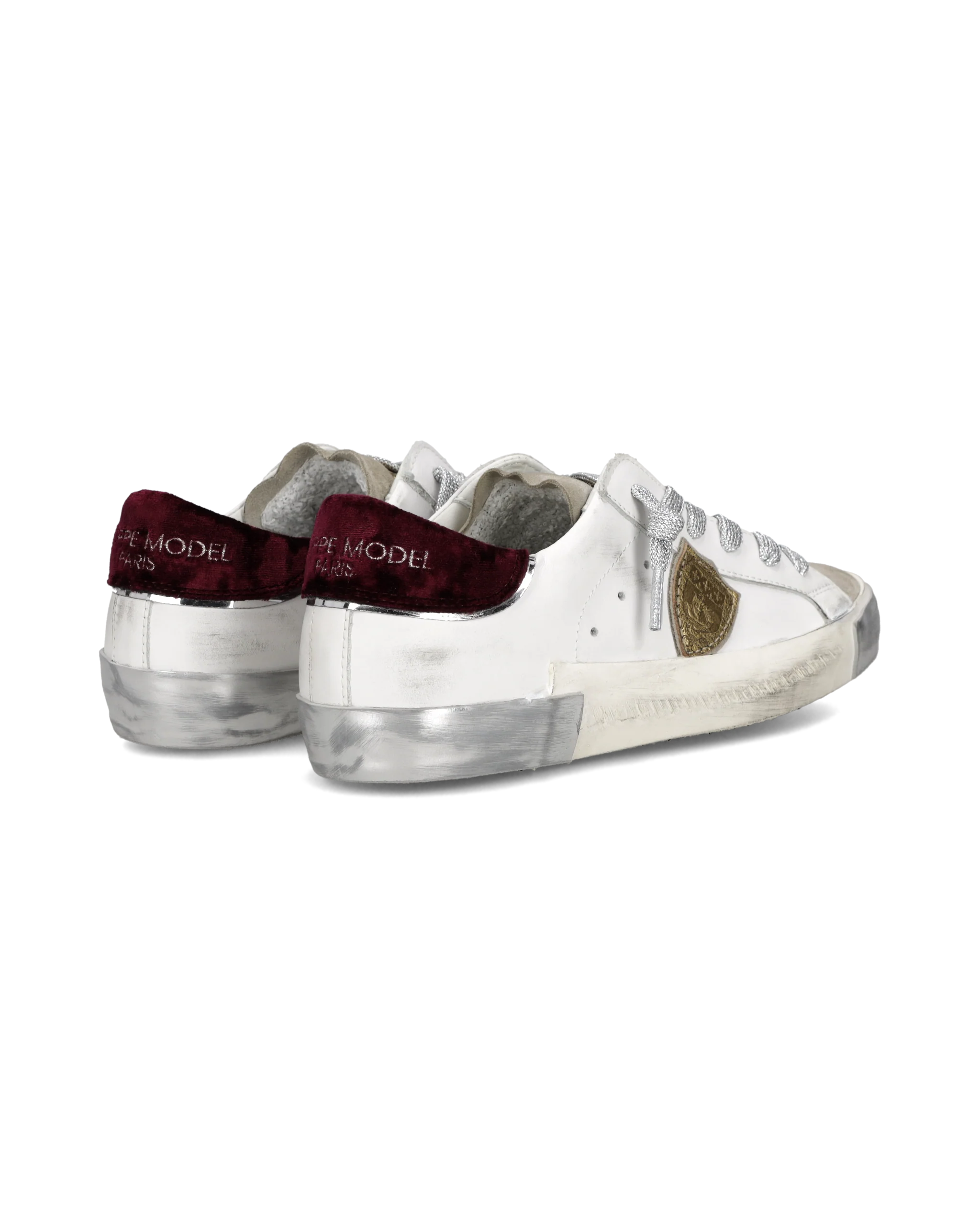 Sneakers Prsx Tennis Women, White Burgundy - Image 3