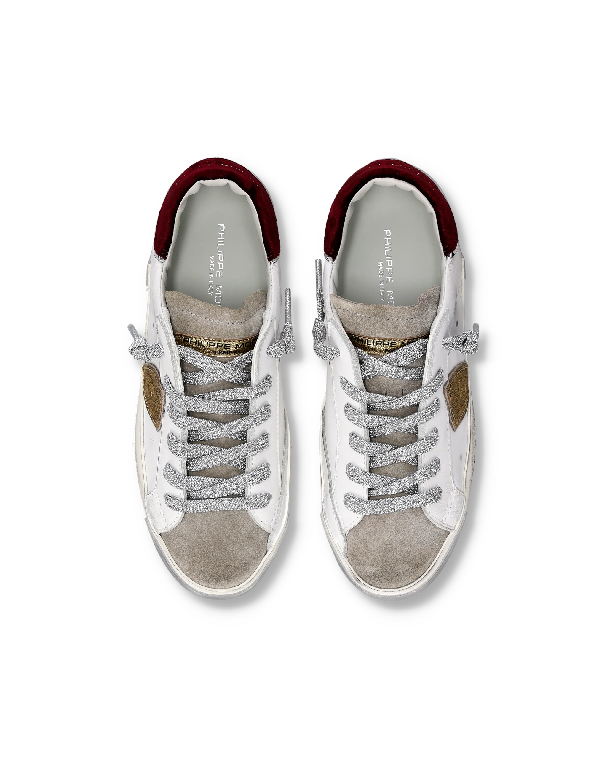 Sneakers Prsx Tennis Women, White Burgundy - Image 4