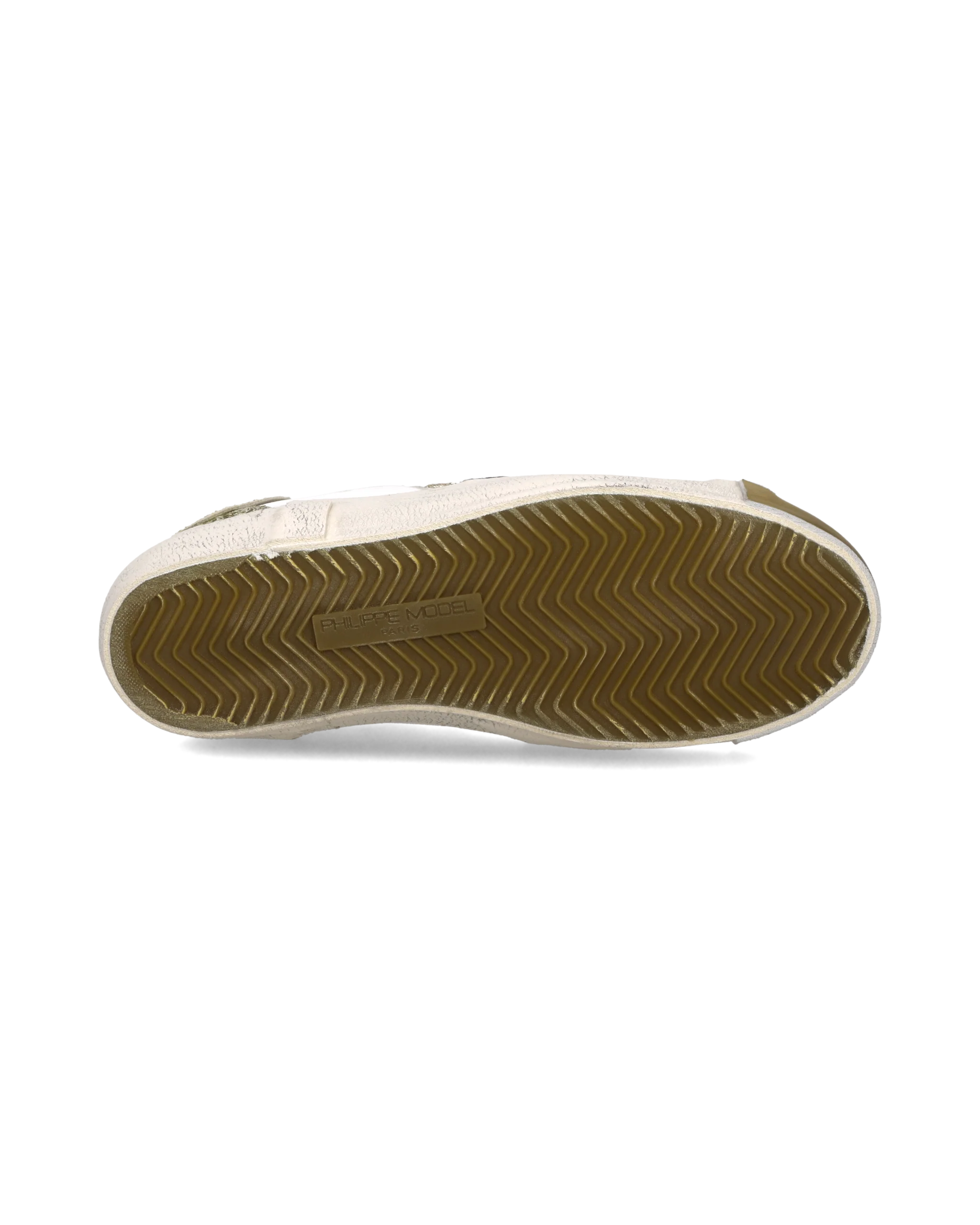Sneakers Prsx Women with Glitter heel tab, White Gold - Image 5