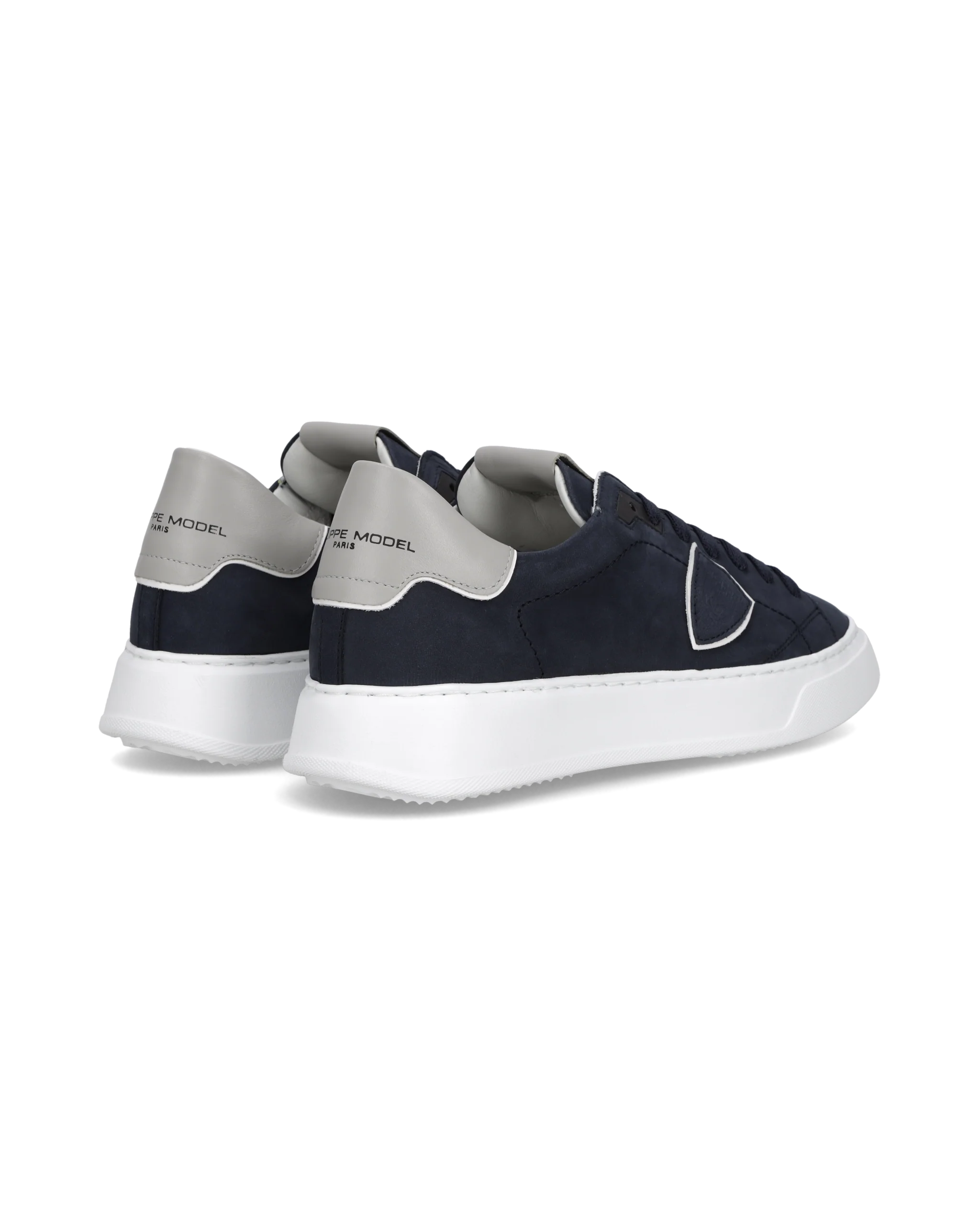 Sneakers Temple Tennis Men, White Blue Grey - Image 3