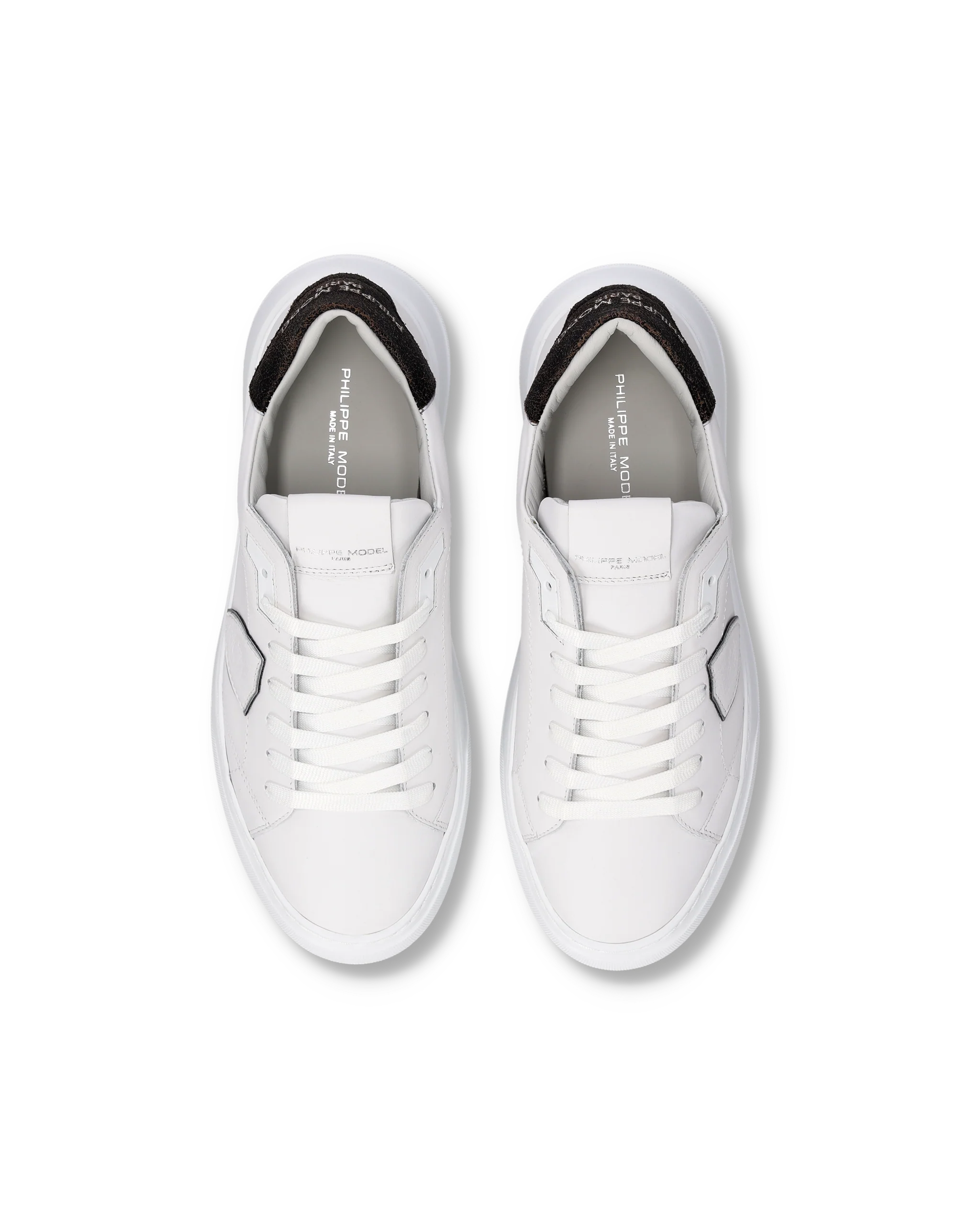 Sneakers Temple Tennis Men, White Black - Image 4