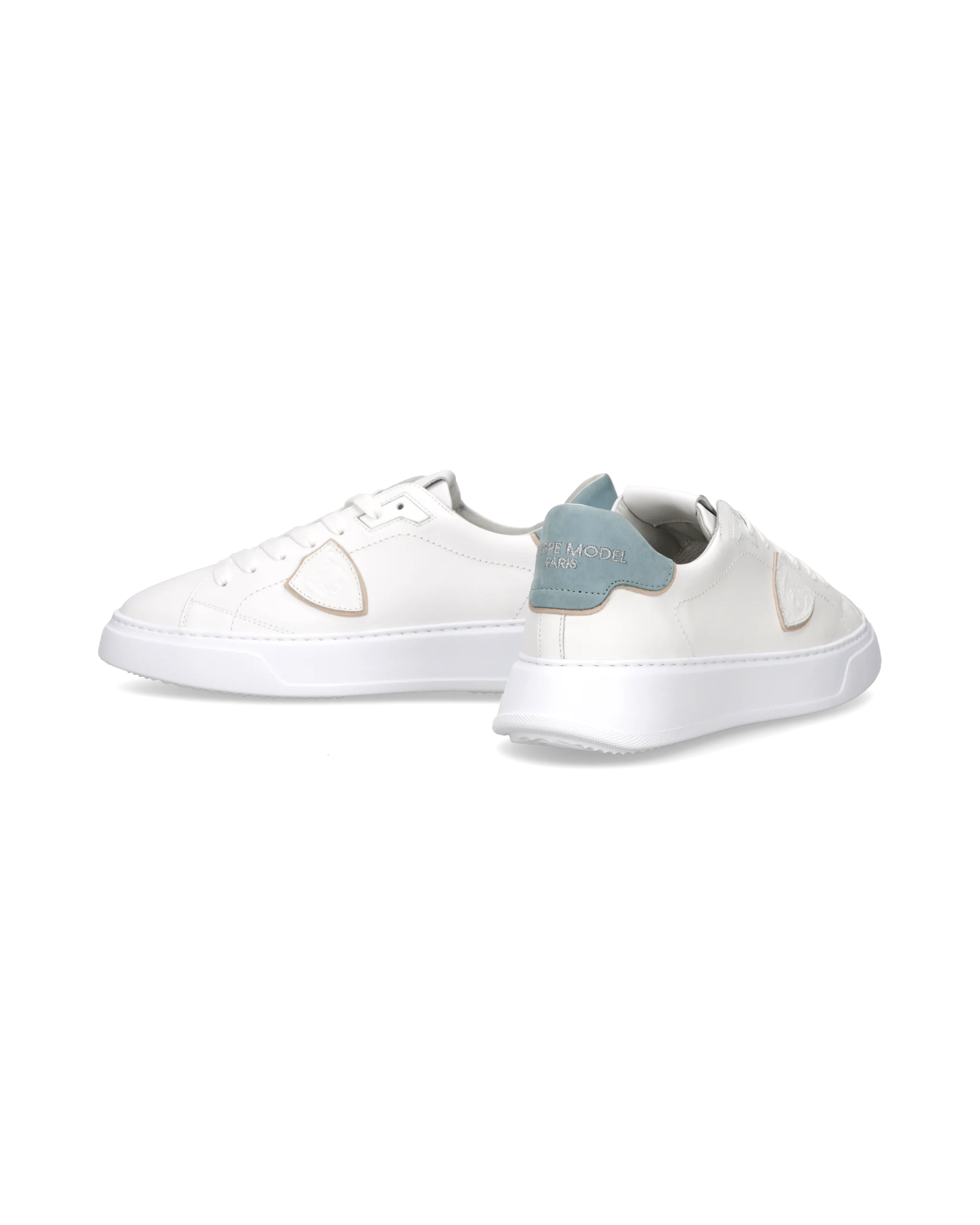 Sneakers Temple Men, White Light Blue - Image 6