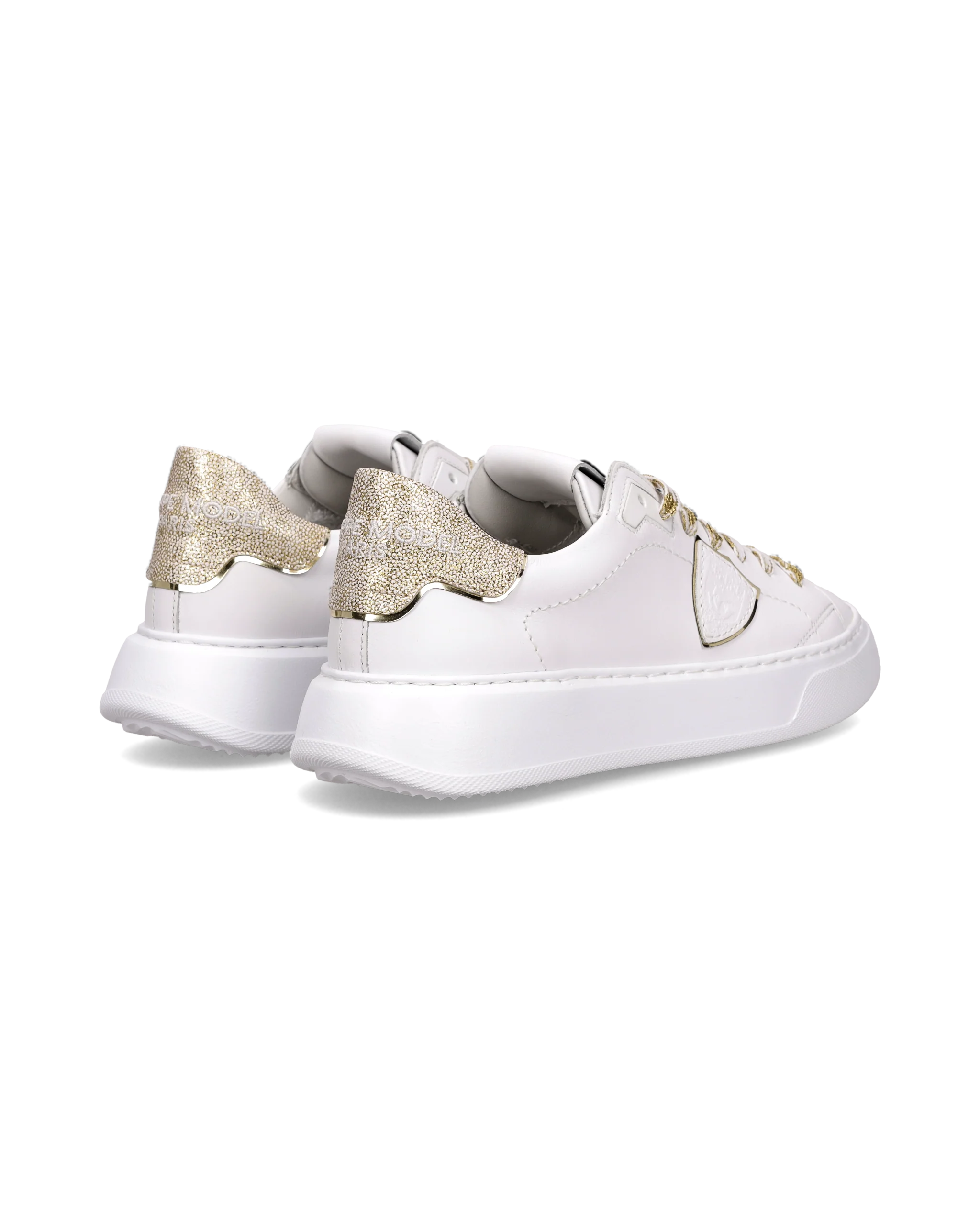 Sneakers Temple Tennis Women, White Gold - Image 3