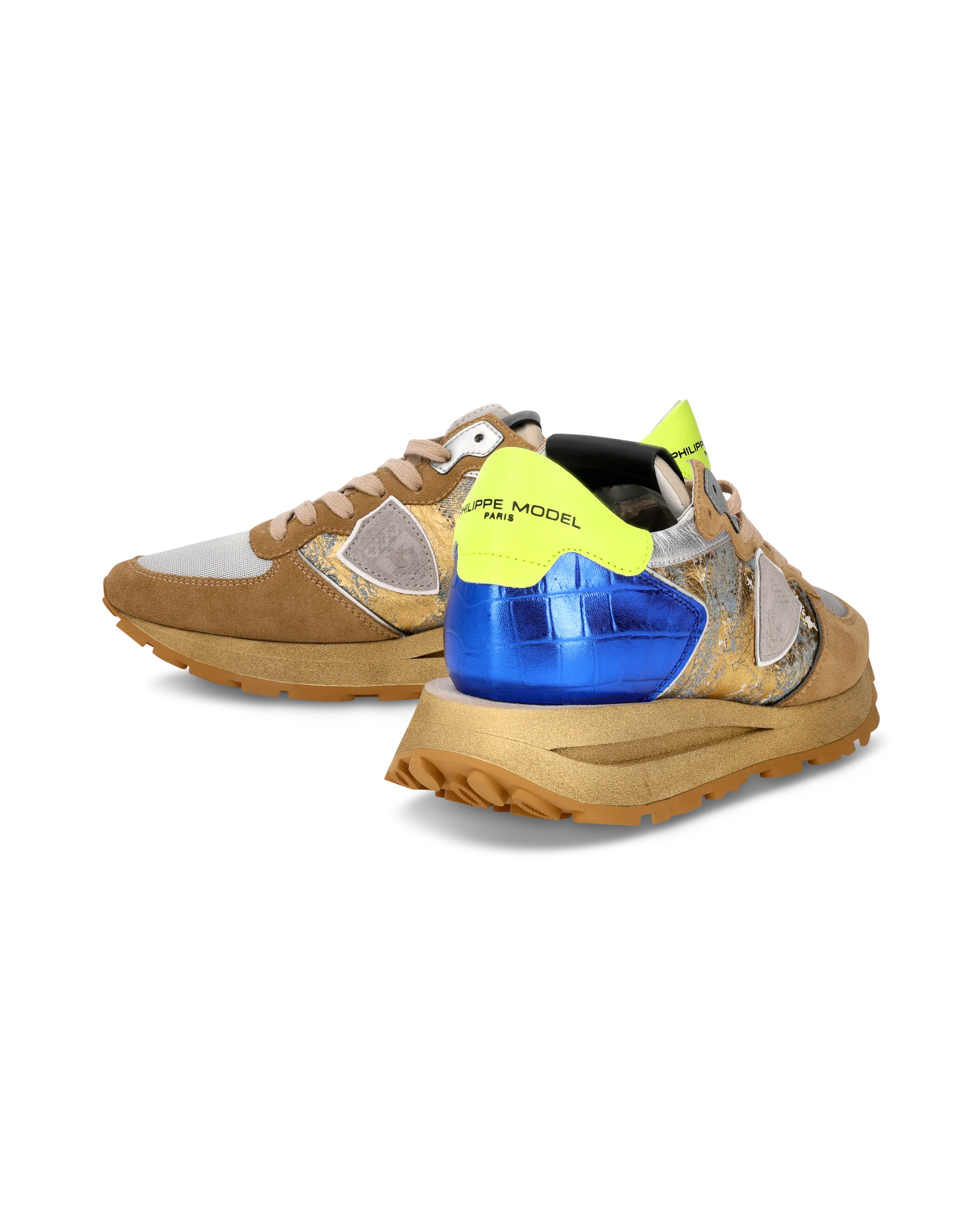 Sneakers Tropez Haute Running Women, Beige Blue - Image 6
