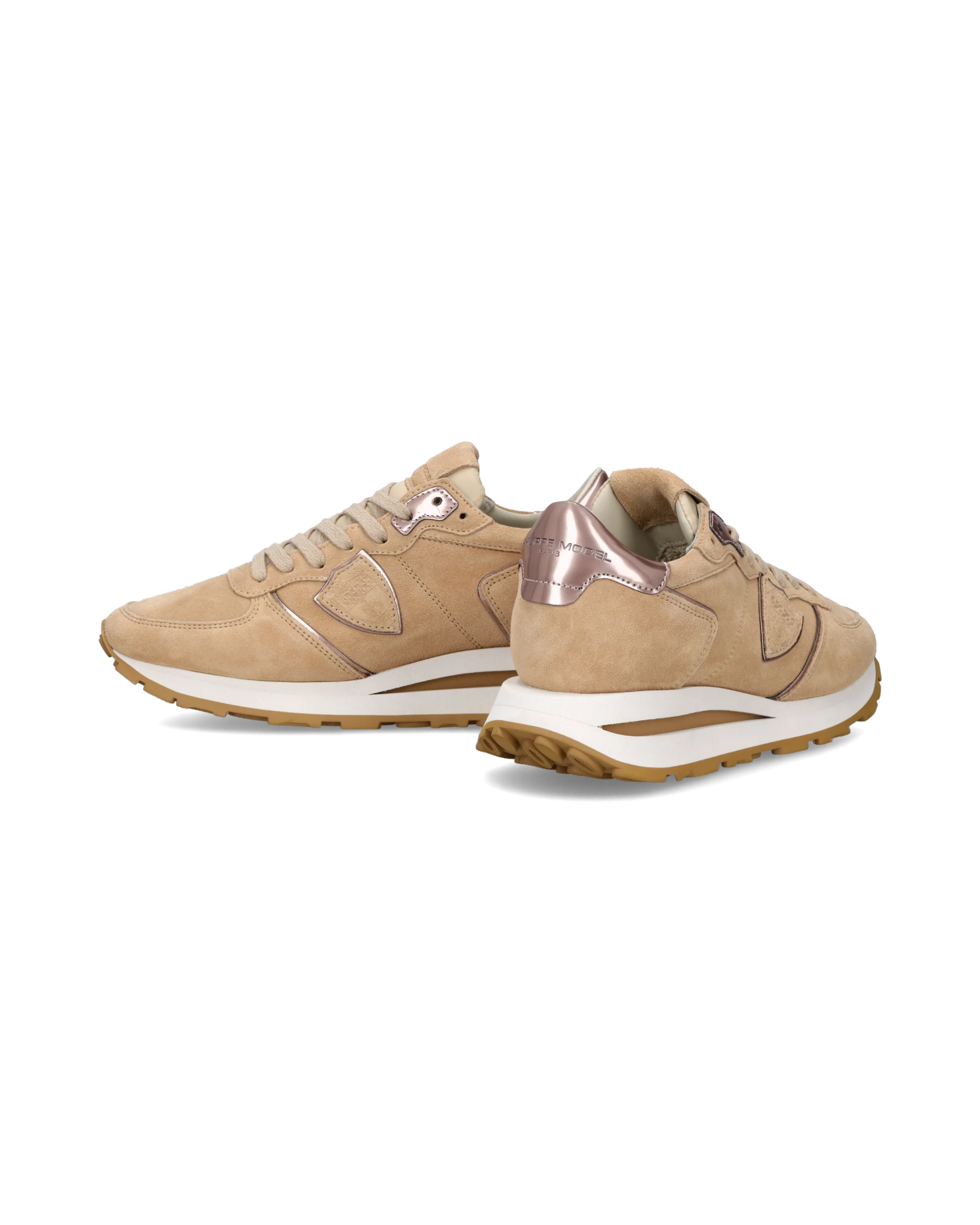 Sneakers Tropez Haute Women with metallic details, Beige - Image 6