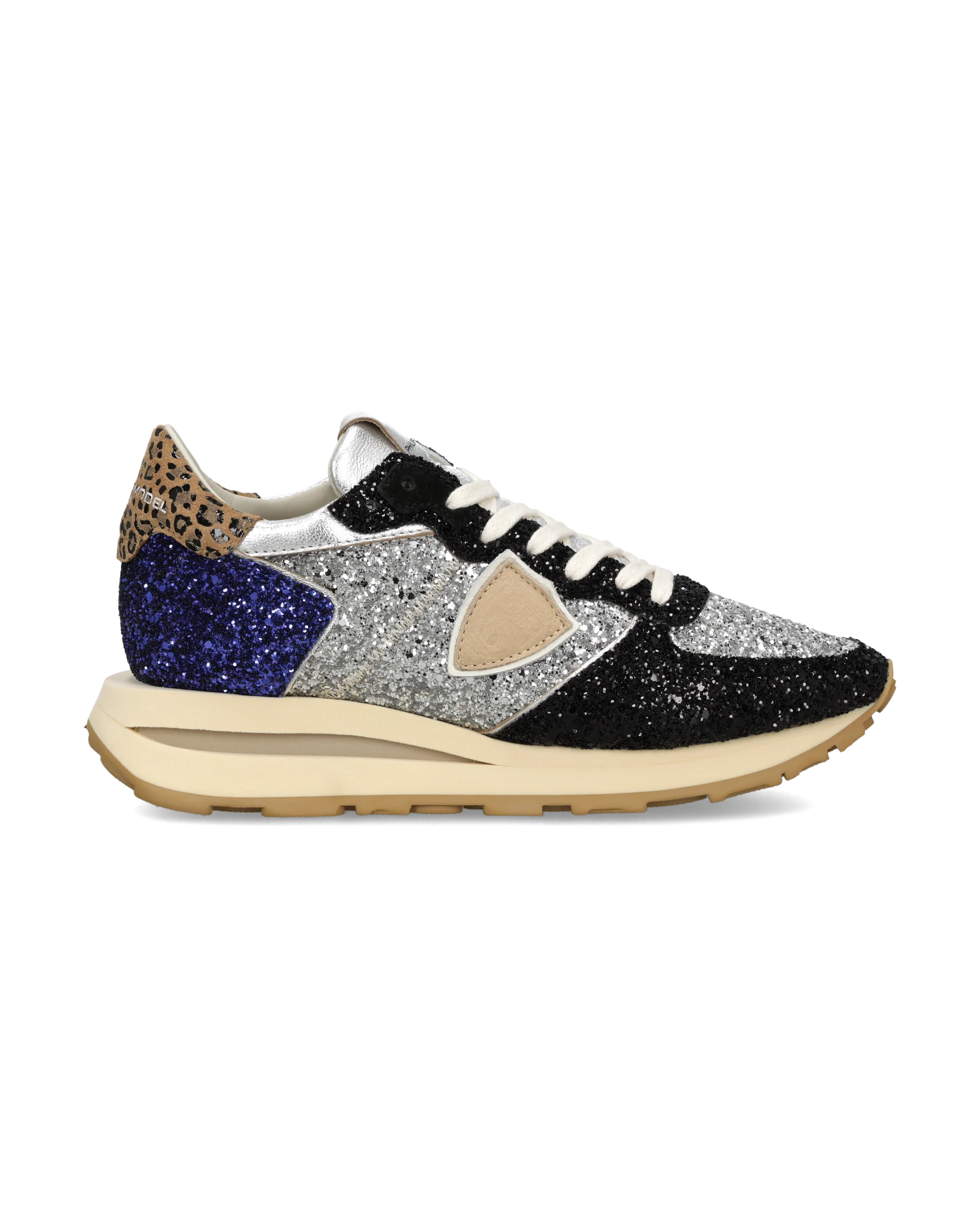 Sneakers Tropez Haute Women, Black Bluette Silver