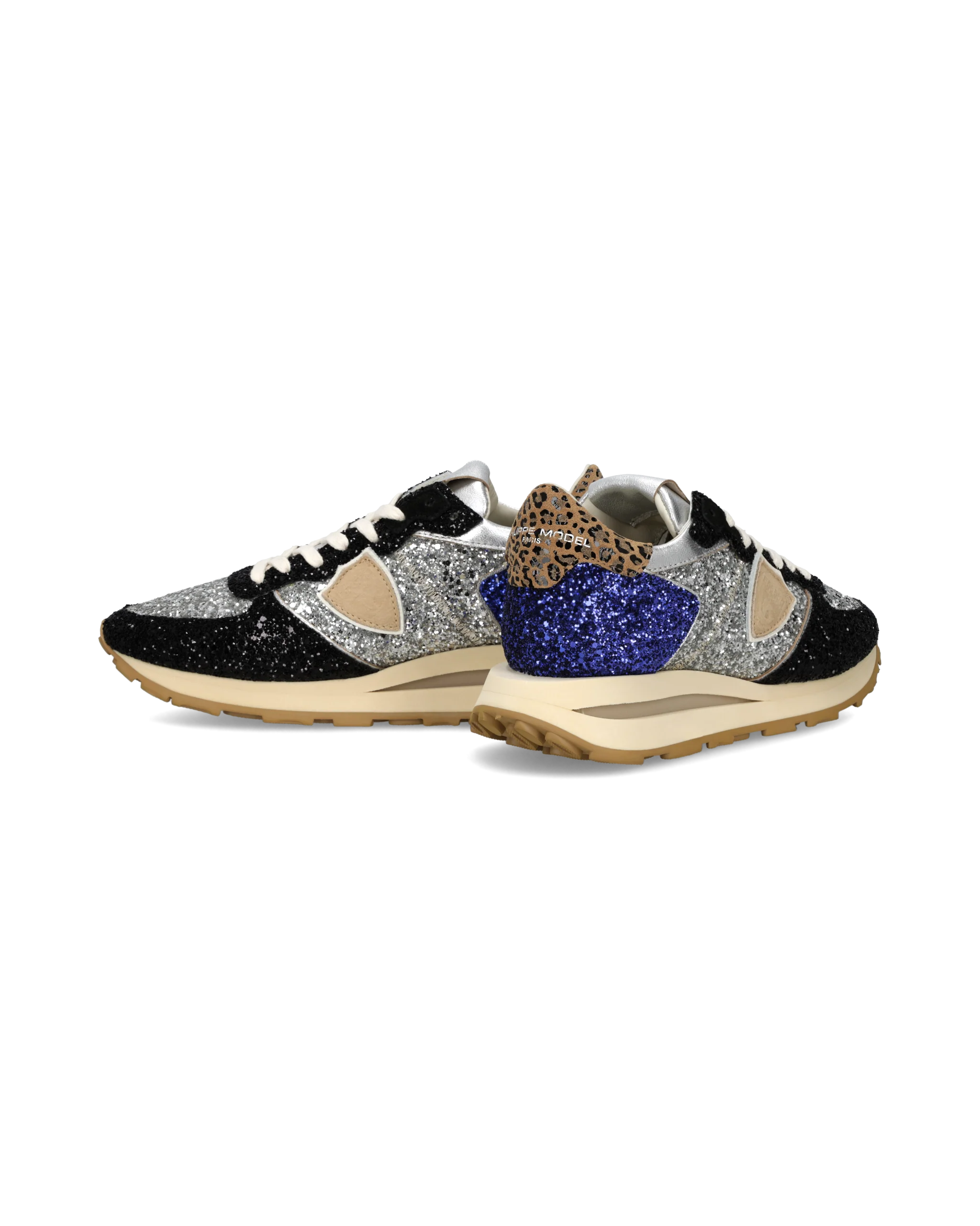 Sneakers Tropez Haute Women, Black Bluette Silver - Image 6