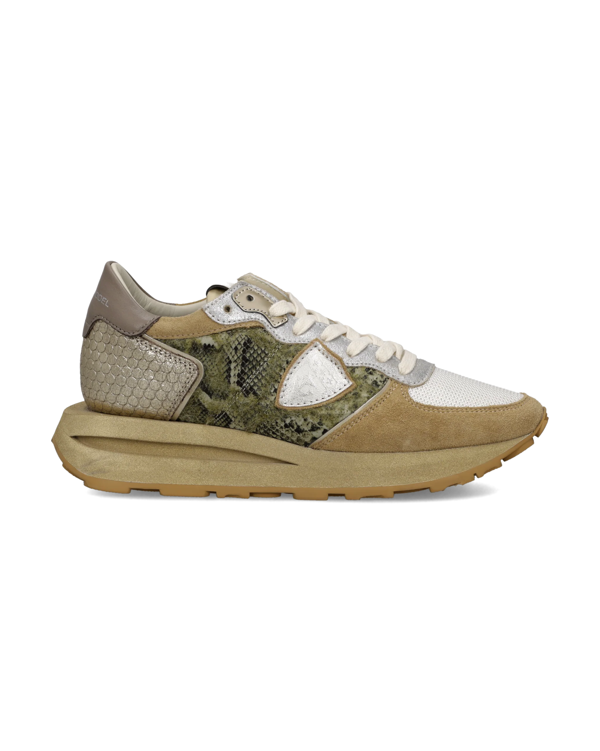 Sneakers Tropez Haute Running Women, Green Beige