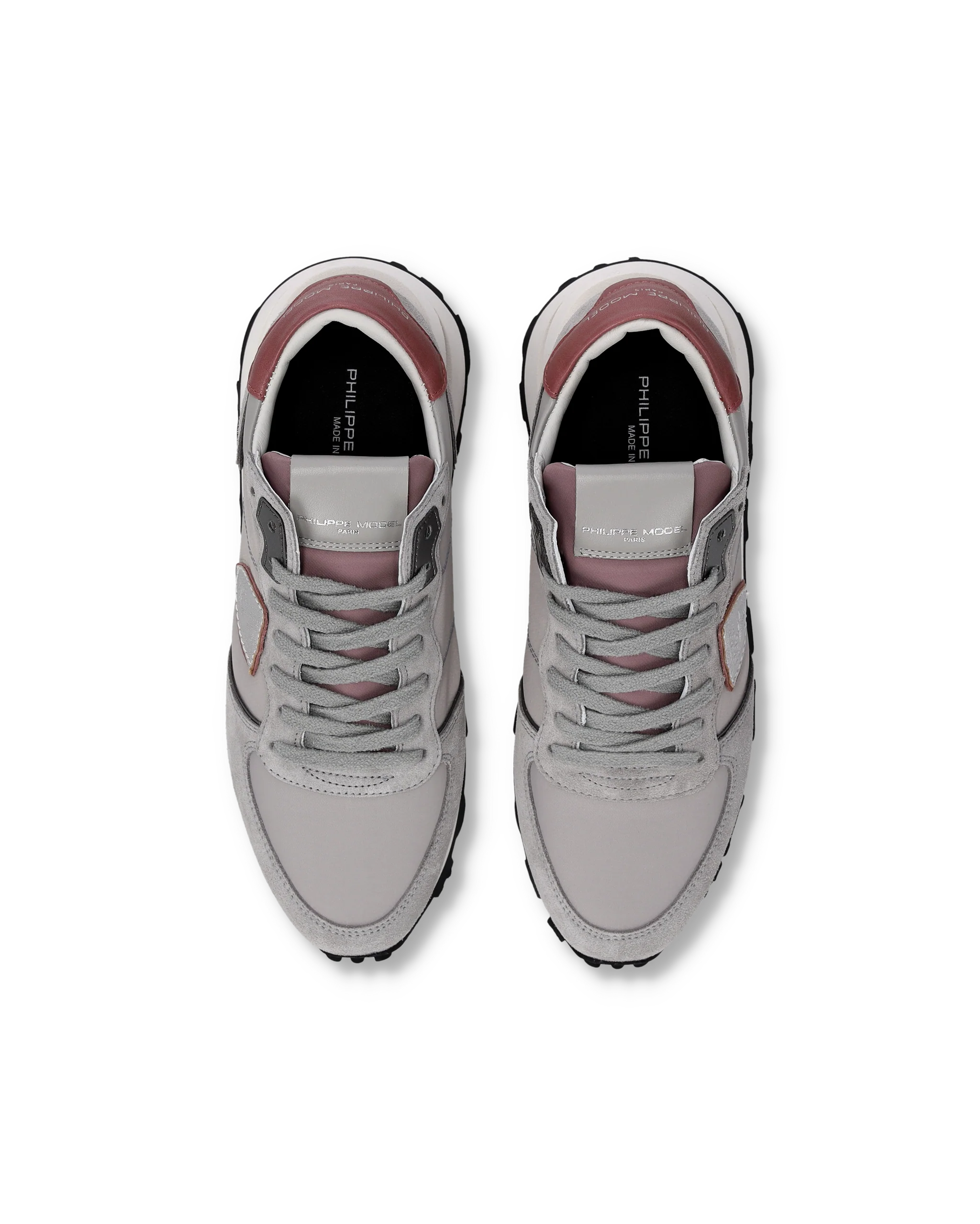 Sneakers Tropez Haute Running Women, Grey Burgundy - Image 4