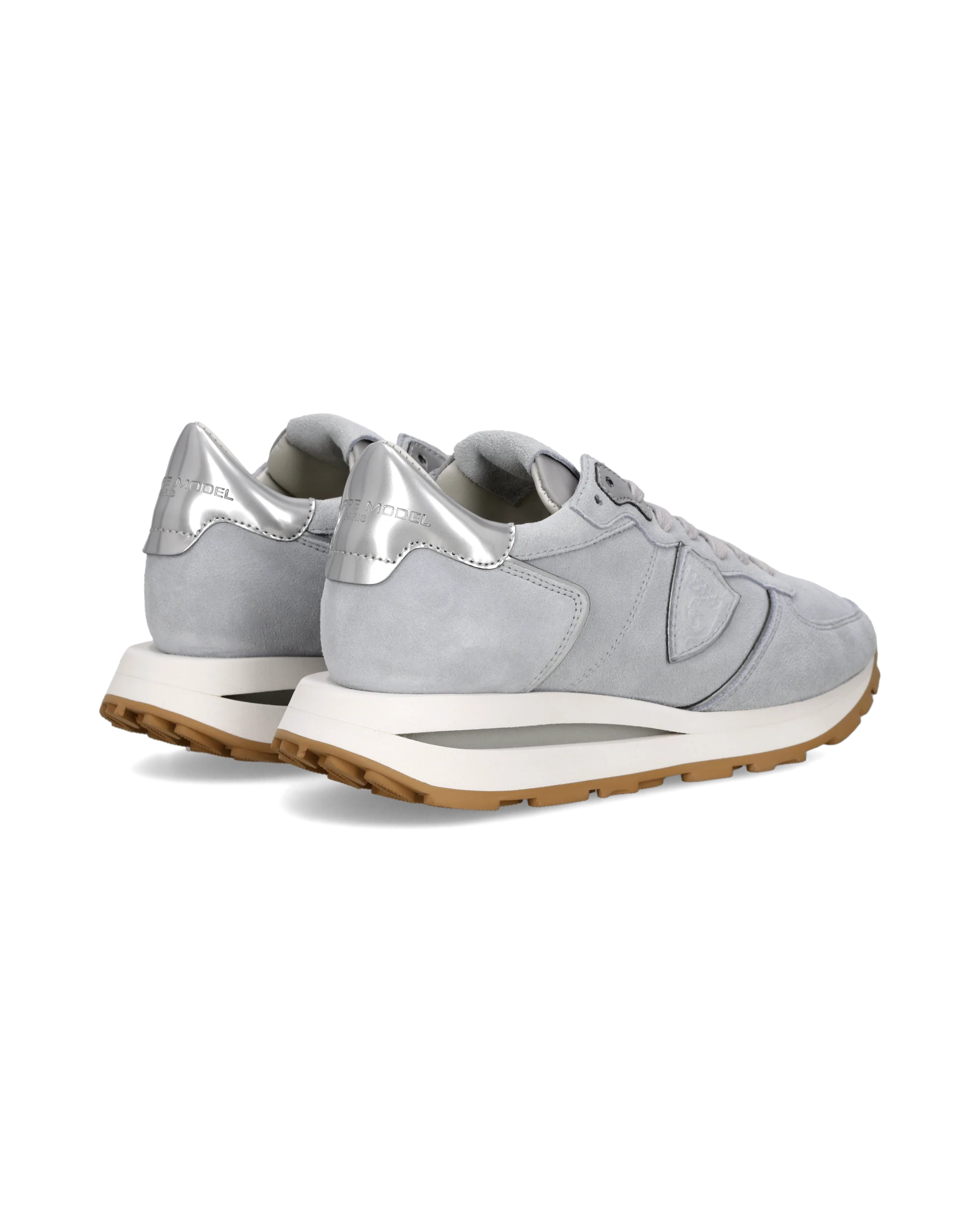 Sneakers Tropez Haute Women with metallic details, Light Blue - Image 3