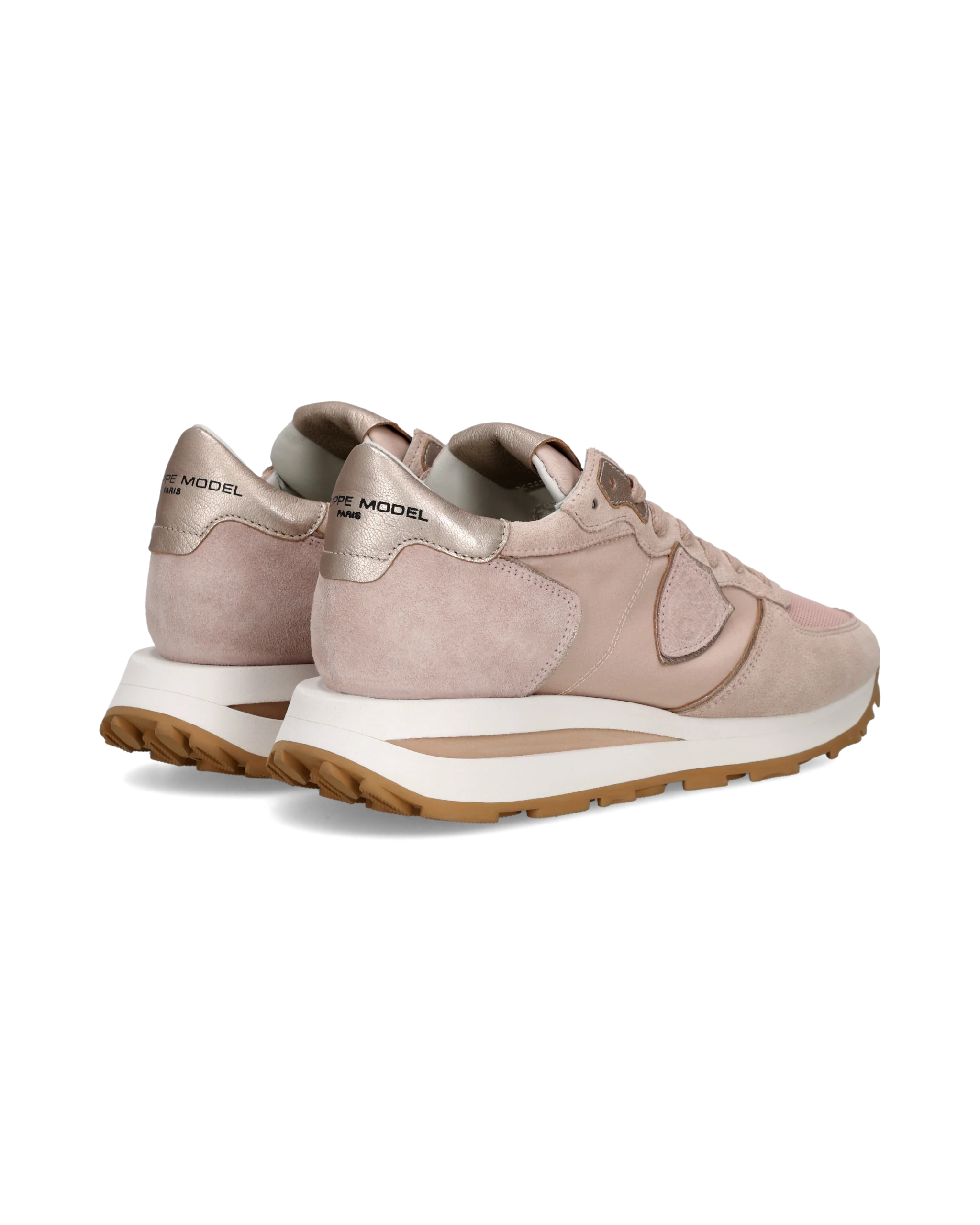 Sneakers Tropez Haute Women with metallic details, Nude - Image 3
