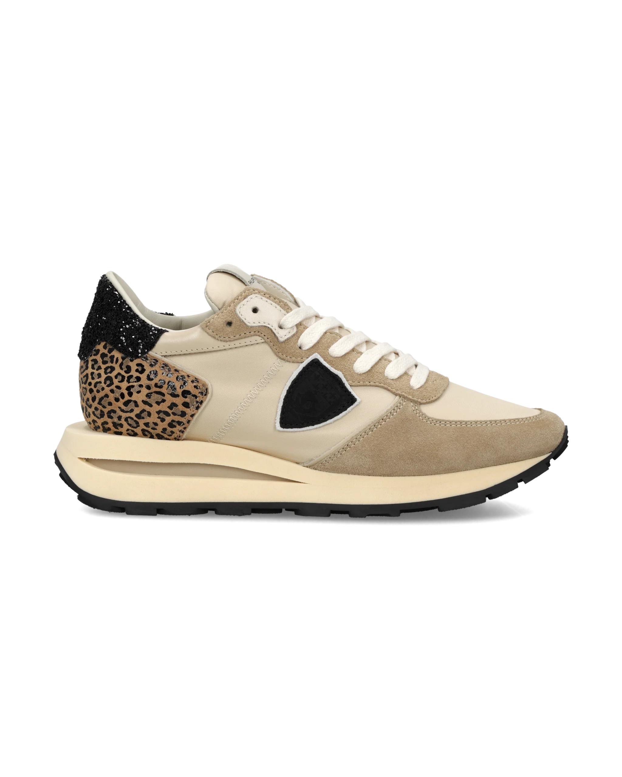 Sneakers Tropez Haute Women, Sand Black Animal-Print