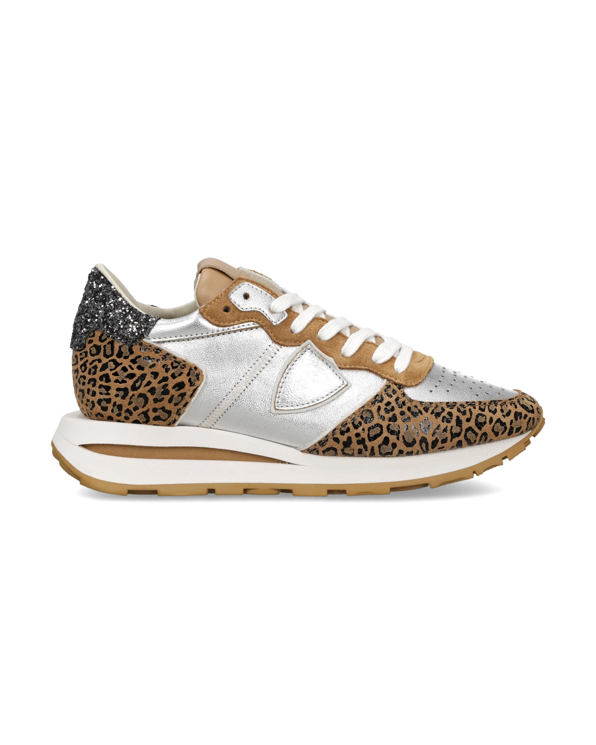 Sneakers Tropez Haute Women, Silver Animal-Print