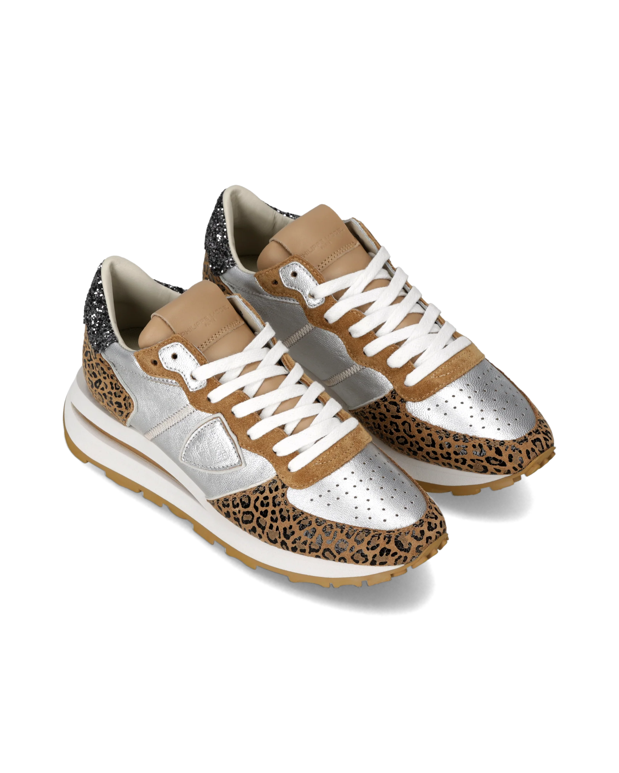 Sneakers Tropez Haute Women, Silver Animal-Print - Image 2