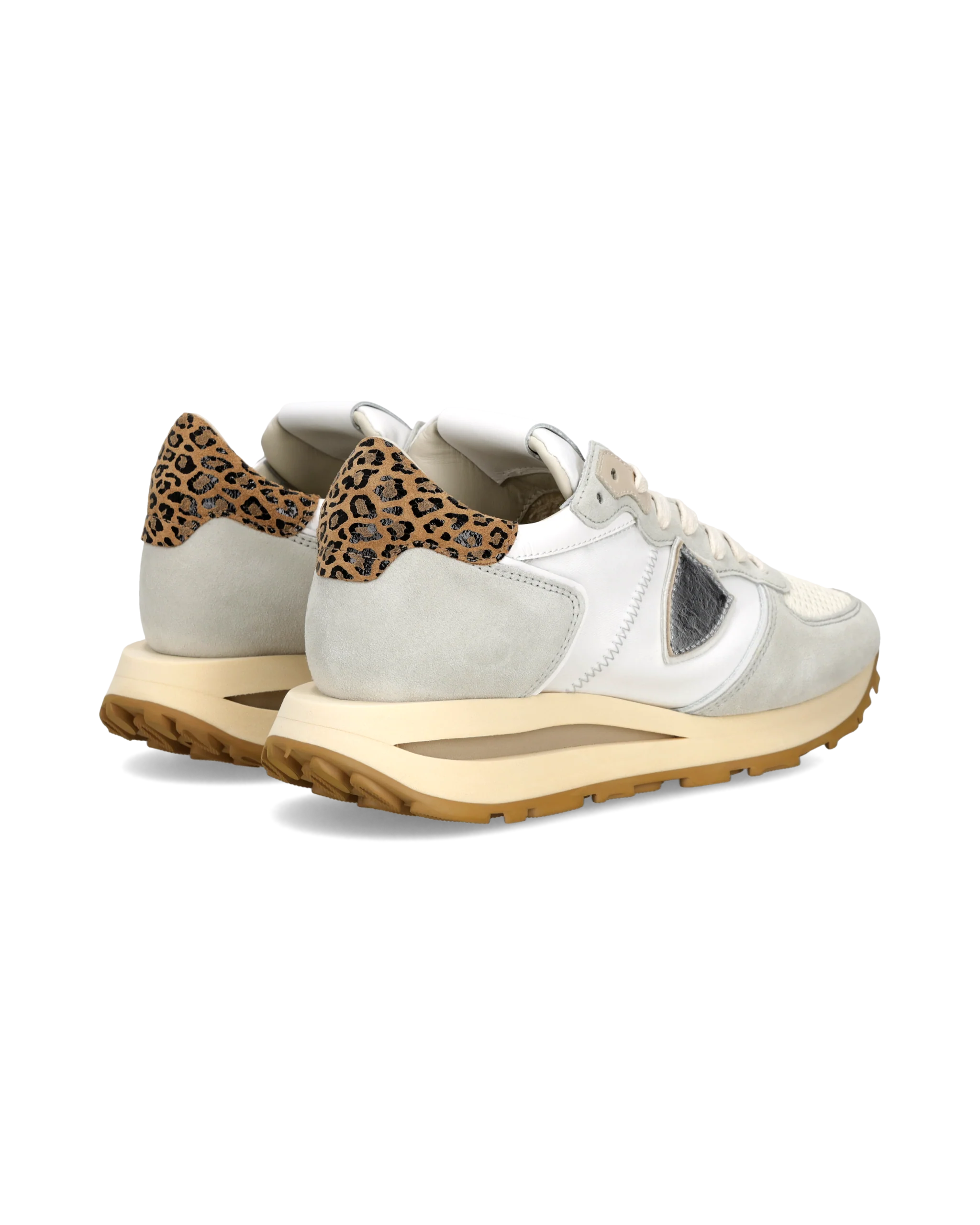 Sneakers Tropez Haute Women, White Beige - Image 3