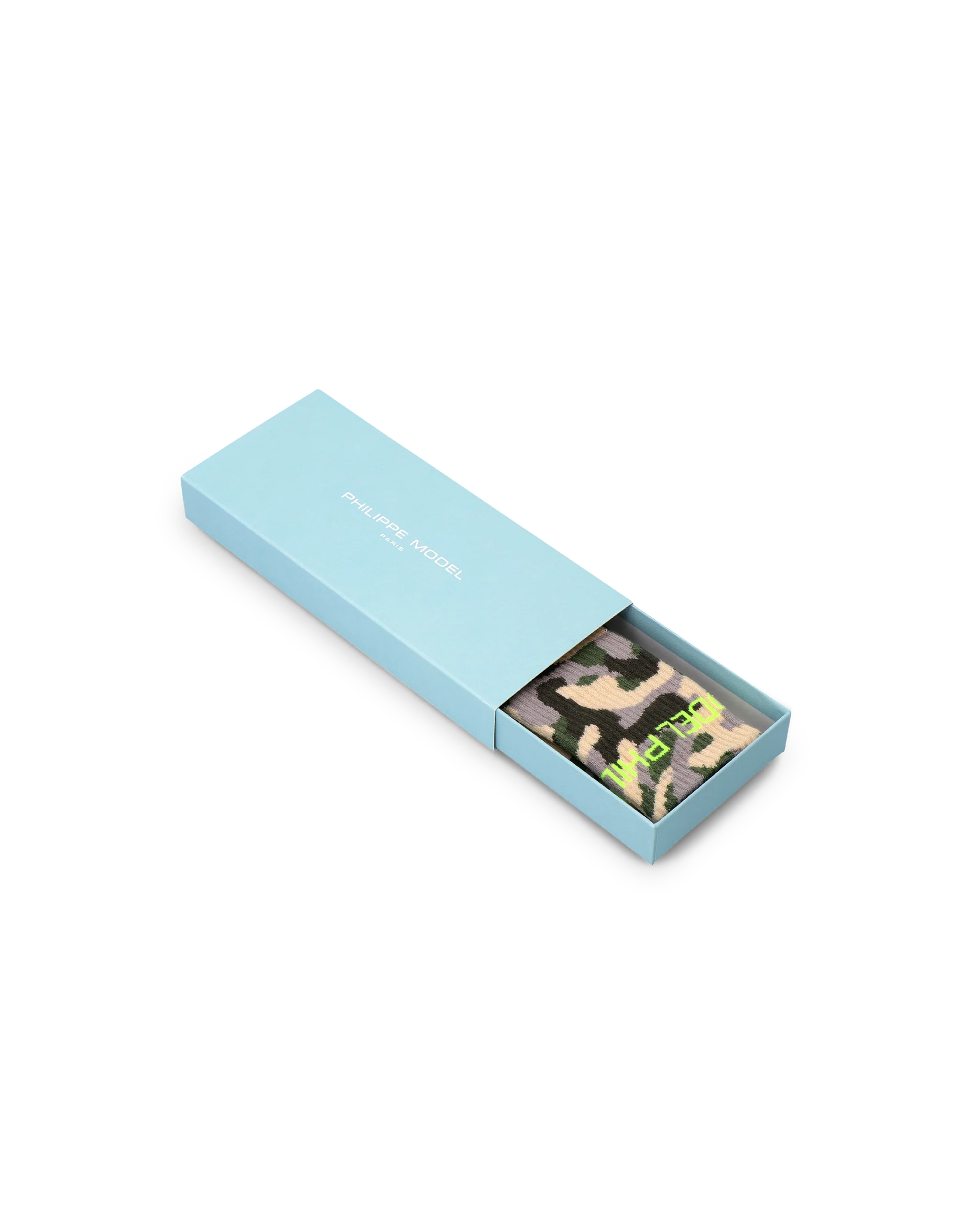 Socks in Cotton, Sand Green - Image 2
